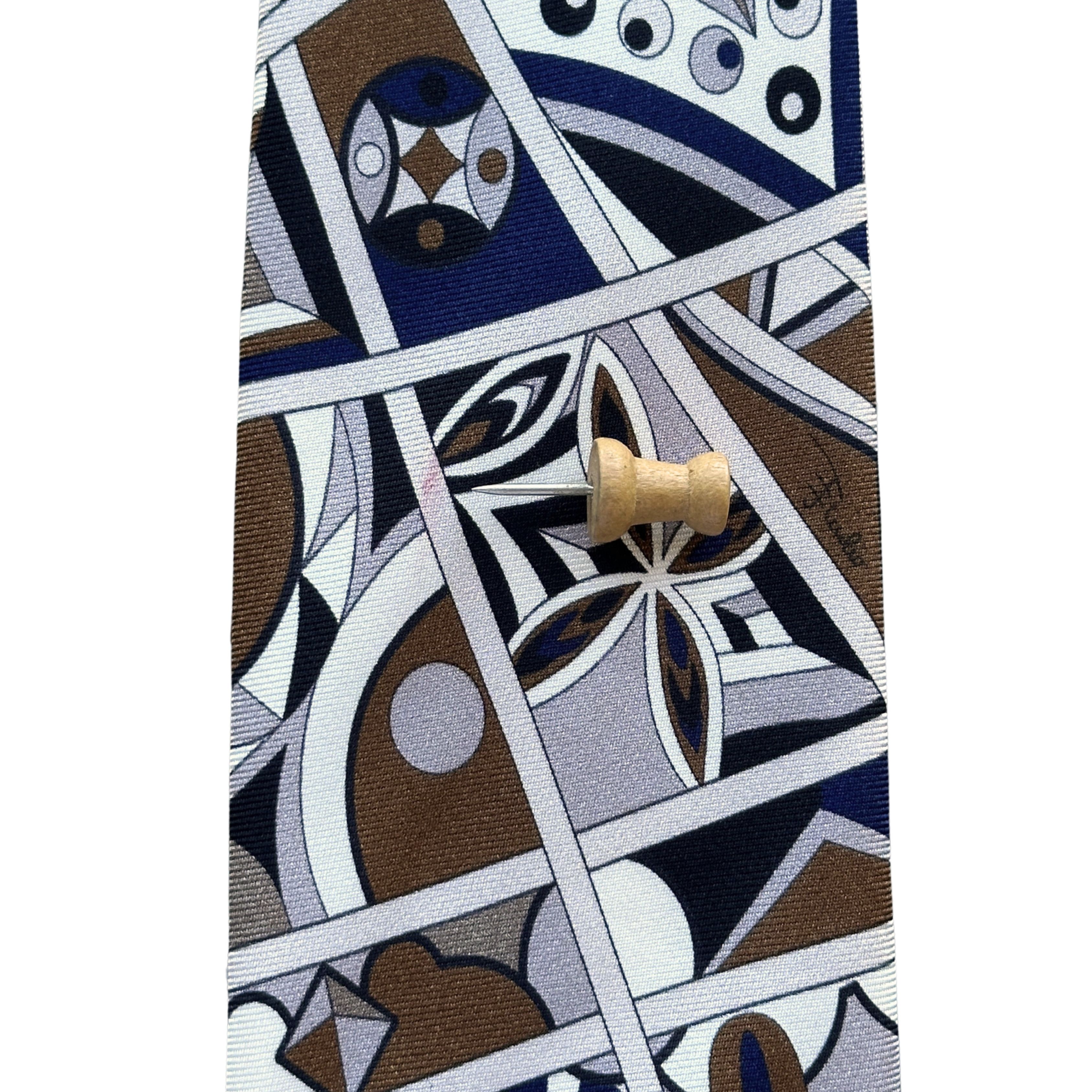 Other Emilio Pucci Tie Silk Geometric Pattern Multicolor Size ONE SIZE - 5 Thumbnail