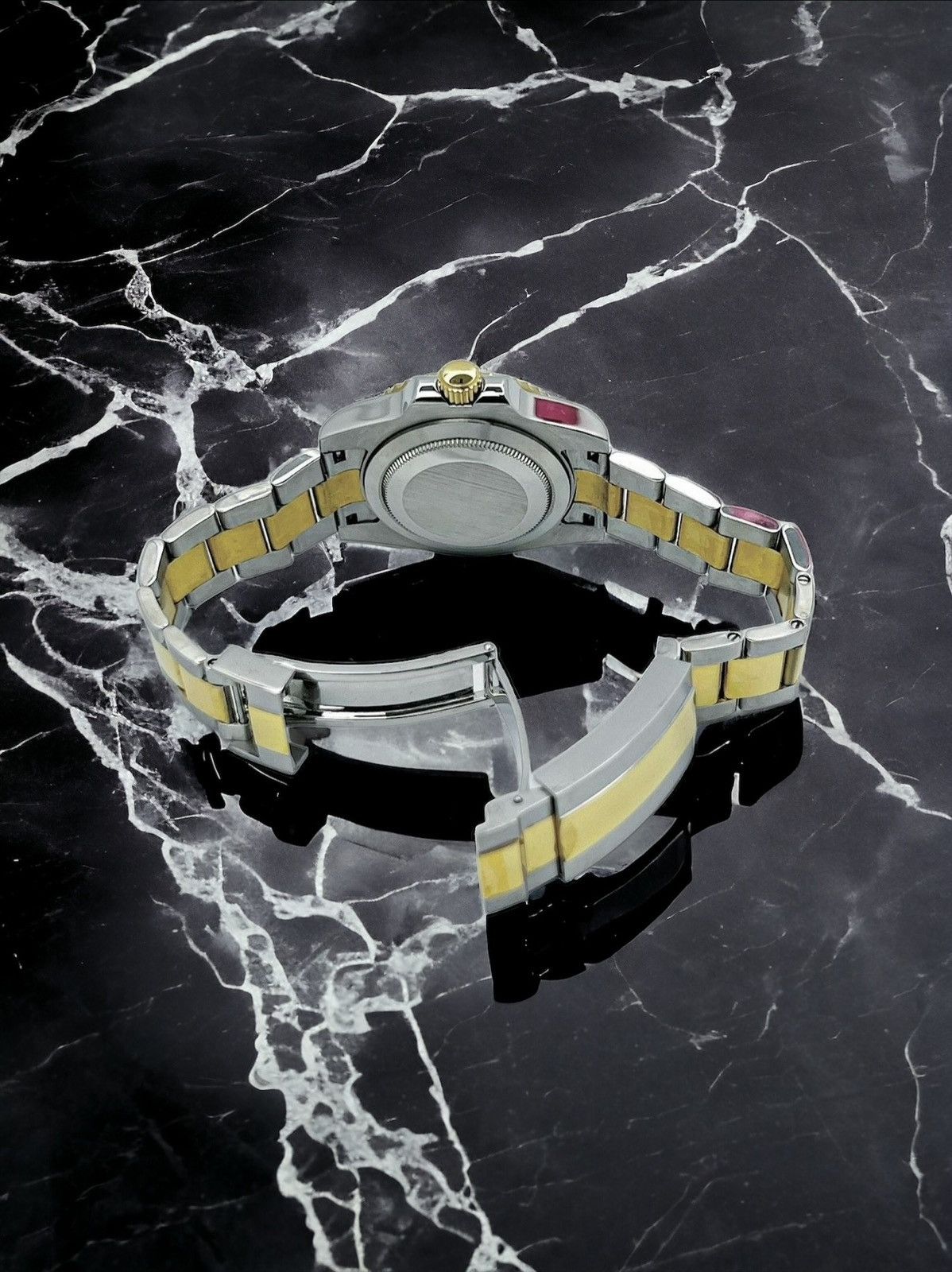 Japanese Brand Seiko Mod Prospex Submariner Date Black Gold Steel Watch Size ONE SIZE - 2 Thumbnail