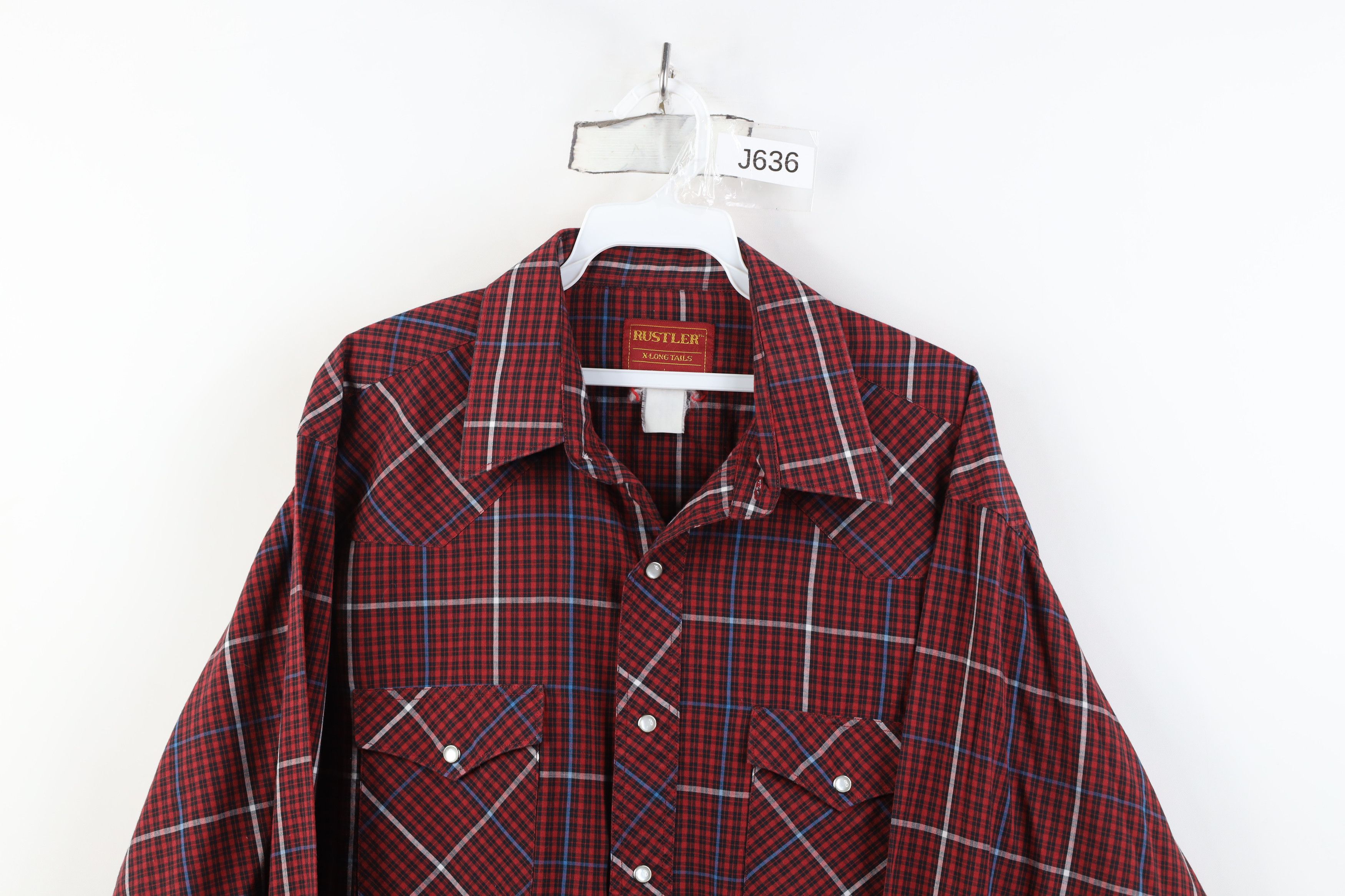 Vintage Vintage 80s 90s Rockabilly Cowboy Snap Button Shirt Plaid Size US L / EU 52-54 / 3 - 2 Thumbnail