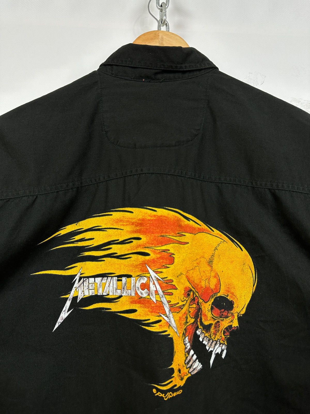 Band Tees Vintage Metallica Pushead Button Up Short Sleeve Shirt Size US XXL / EU 58 / 5 - 14 Thumbnail