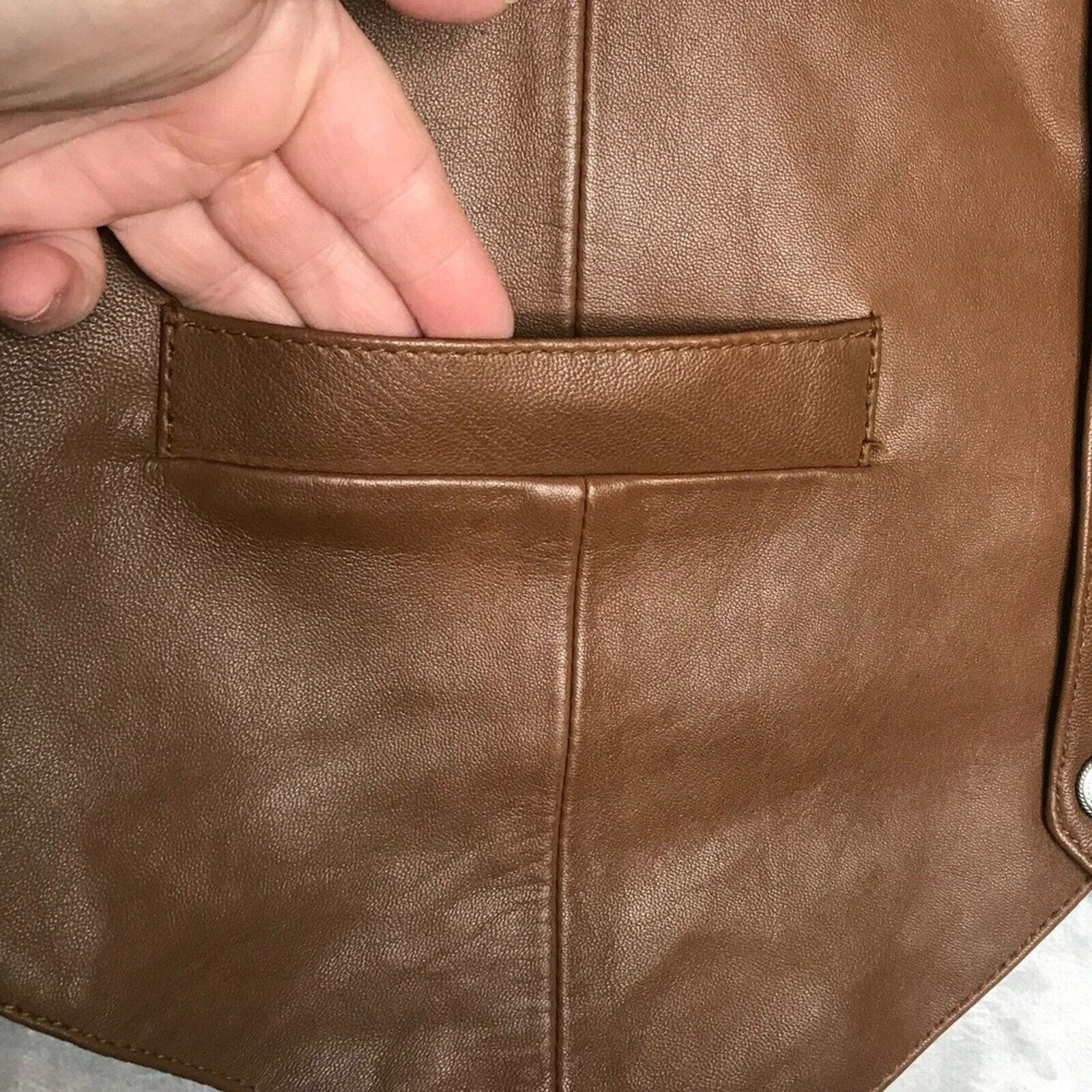 Scully Leather Scully Western Leather Vest equestrian Star Button Lambskin Size US L / EU 52-54 / 3 - 3 Thumbnail