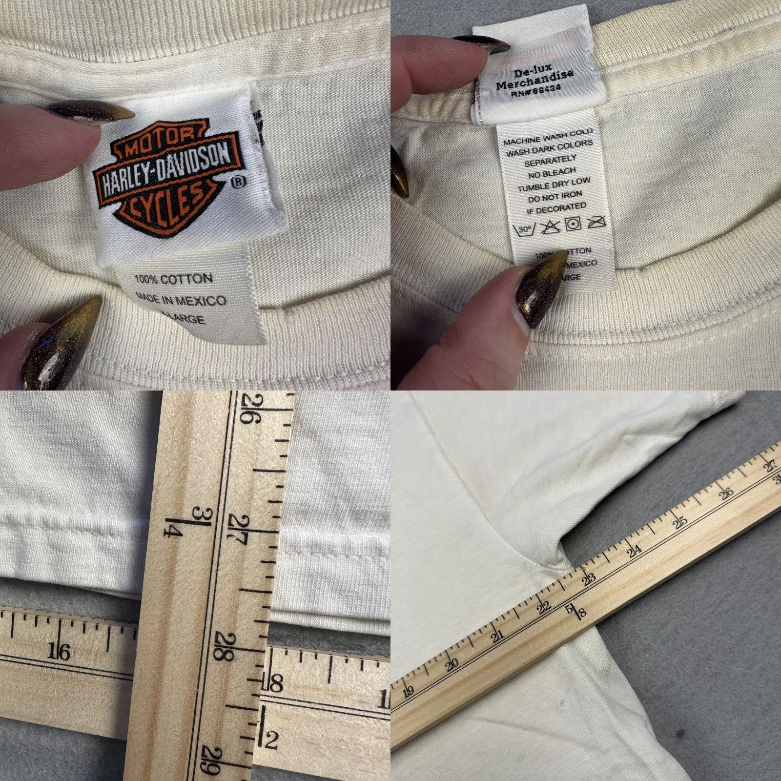 Harley Davidson Harley-Davidson Shirt Mens Large White Eagle American Legend Gainesville Florida Shirt T-Shirt Crew Neck Short Sleeve Graphic Print Vintage No Size US L / EU 52-54 / 3 - 9 Thumbnail