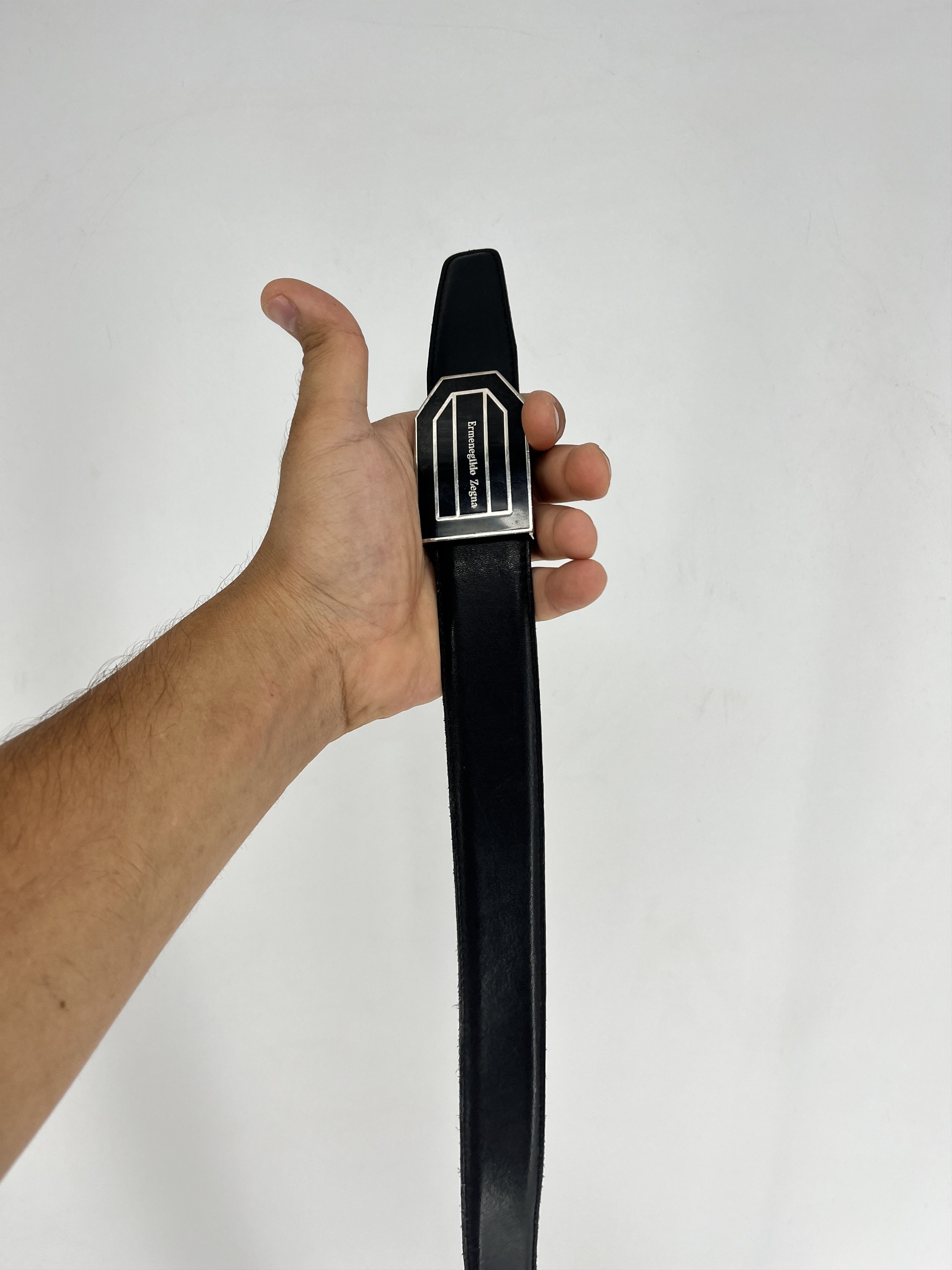 Designer × Ermenegildo Zegna Ermenegildo Zegna reversible Black / Brown Leather belt Size ONE SIZE - 3 Thumbnail