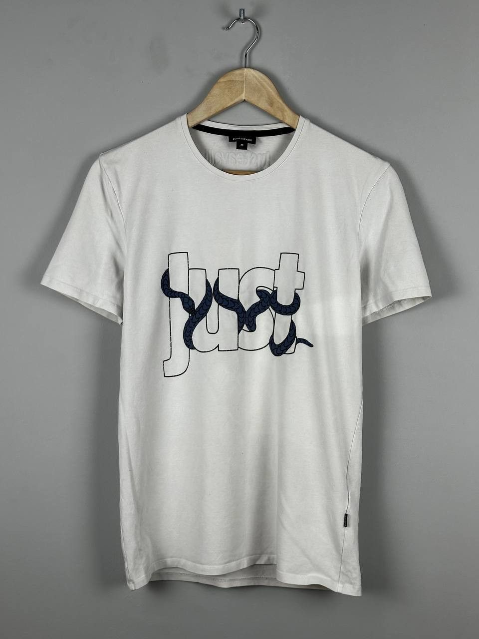 Just Cavalli Luxury Just Cavalli White Snake Logo T Shirt Size US M / EU 48-50 / 2 - 1 Thumbnail