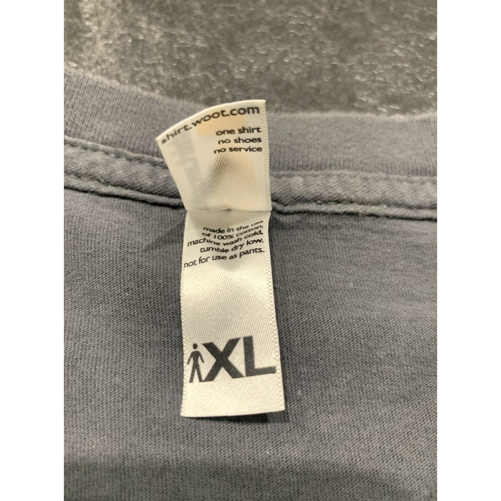 Vintage VINTAGE Shirt.woot! Moon Graphic T-Shirt Men's XL Gray 100% Cotton Short Sleeve We Rule the Air Size US XL / EU 56 / 4 - 3 Thumbnail