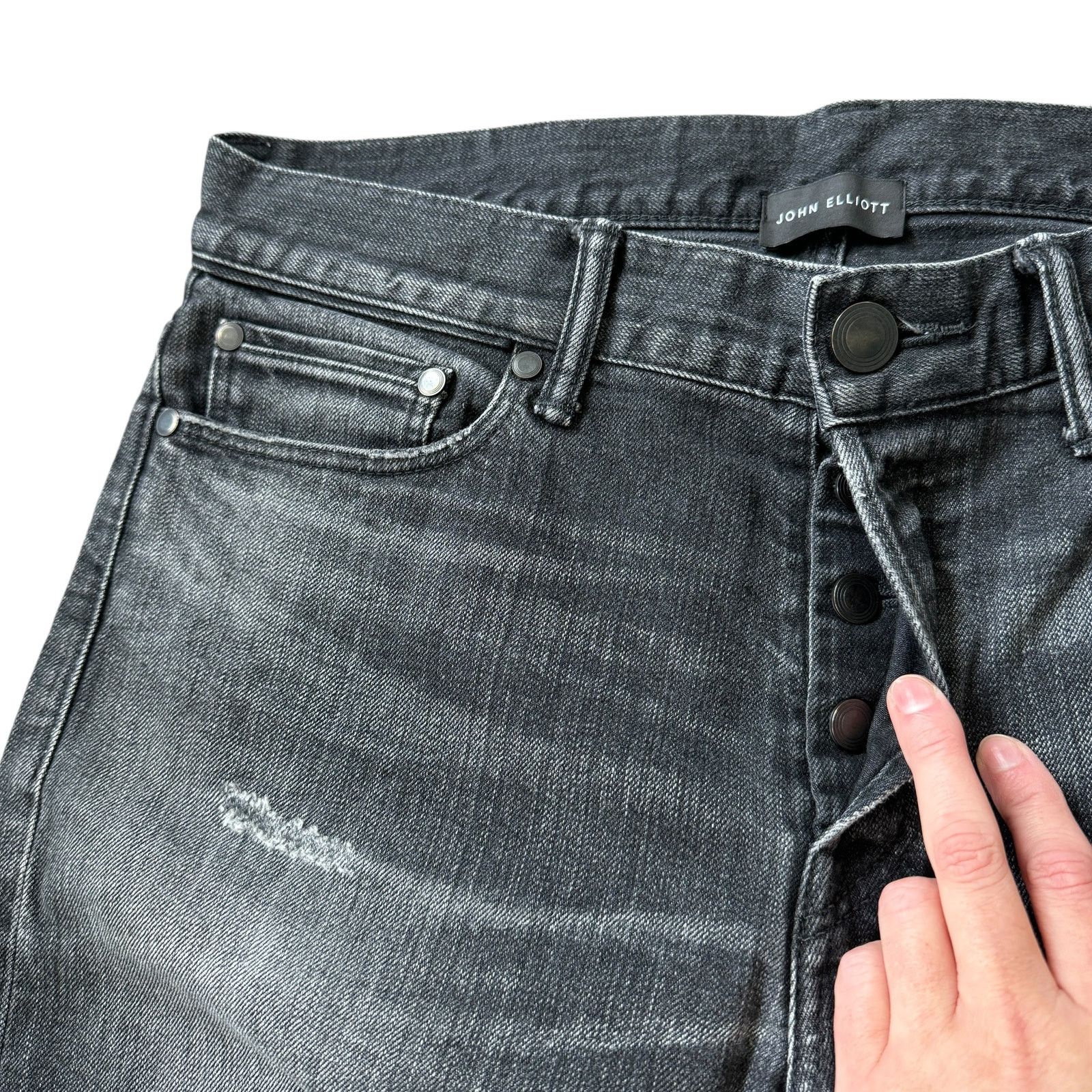 John Elliott John Elliott Distressed Washed Black Jeans Size US 29 - 8 Thumbnail