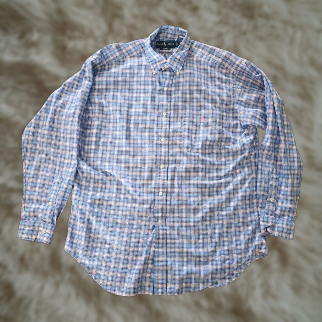 Ralph Lauren Ralph Lauren Blake Shirt Men LRG Blue Plaid Button Down Long Sleeve Pink Pony Size US L / EU 52-54 / 3 - 1 Thumbnail