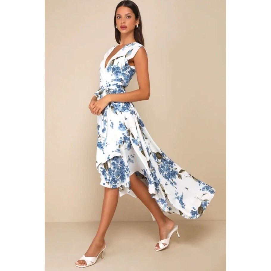 Lulus Lulus French Countryside Floral Print High-Low Dress Large Size L / US 10 / IT 46 - 8 Thumbnail