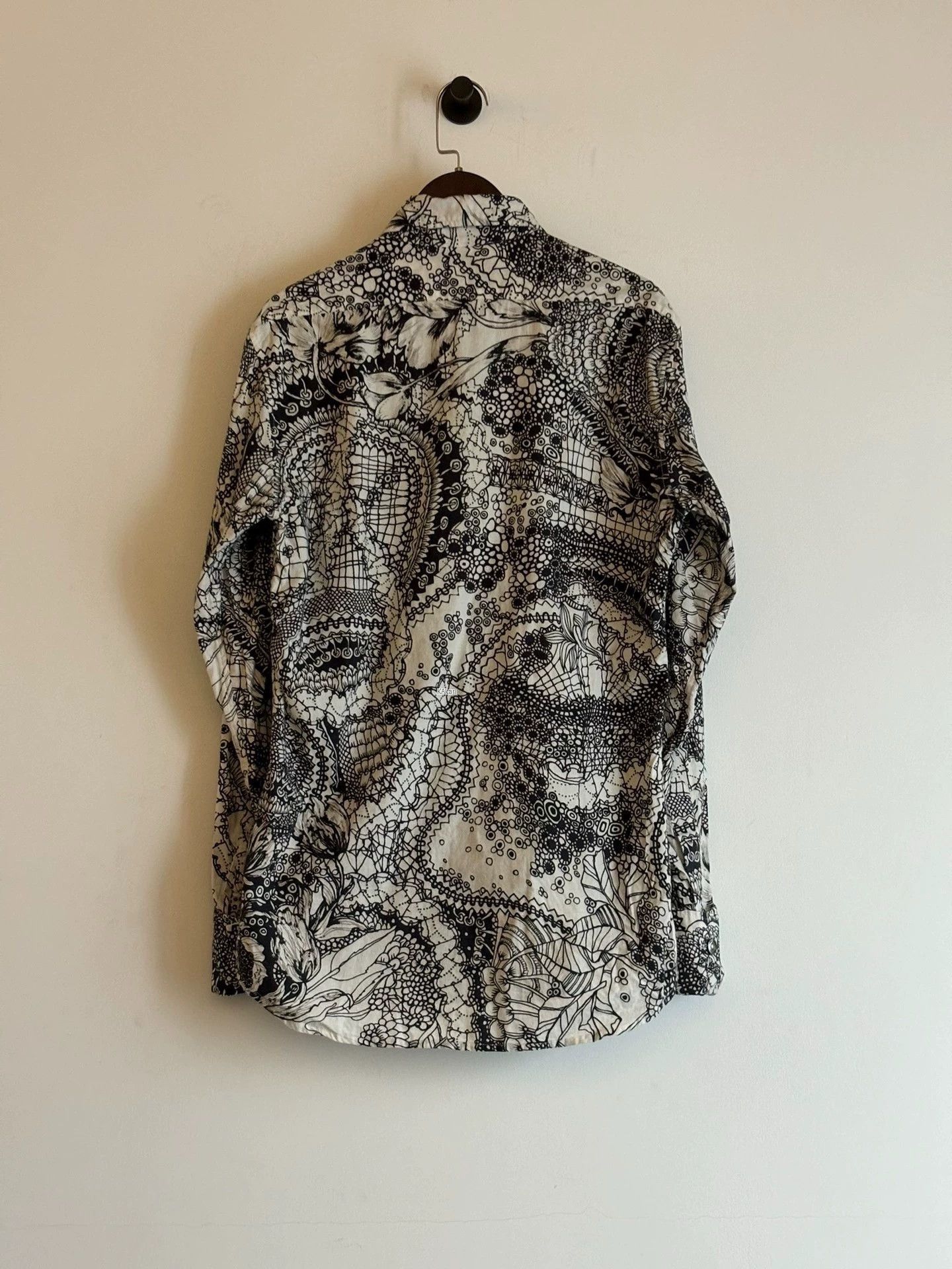 Ann Demeulemeester Multi-Patterned Long Sleeve Button-Up Shirt Size US XXS / EU 40 - 4 Thumbnail