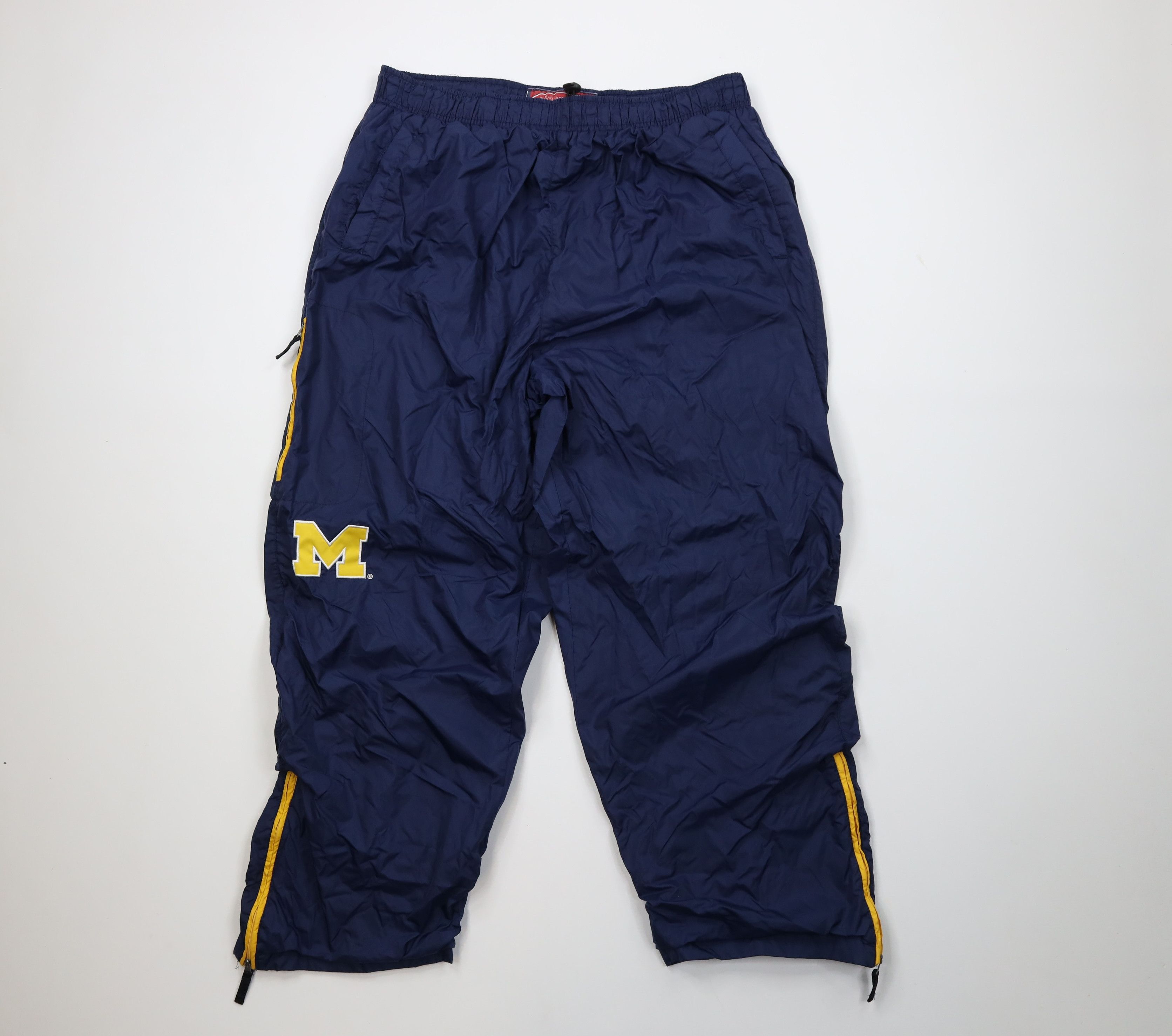 Vintage Vintage 90s University of Michigan Windbreaker Pants Size US 38 / EU 54 - 1 Thumbnail
