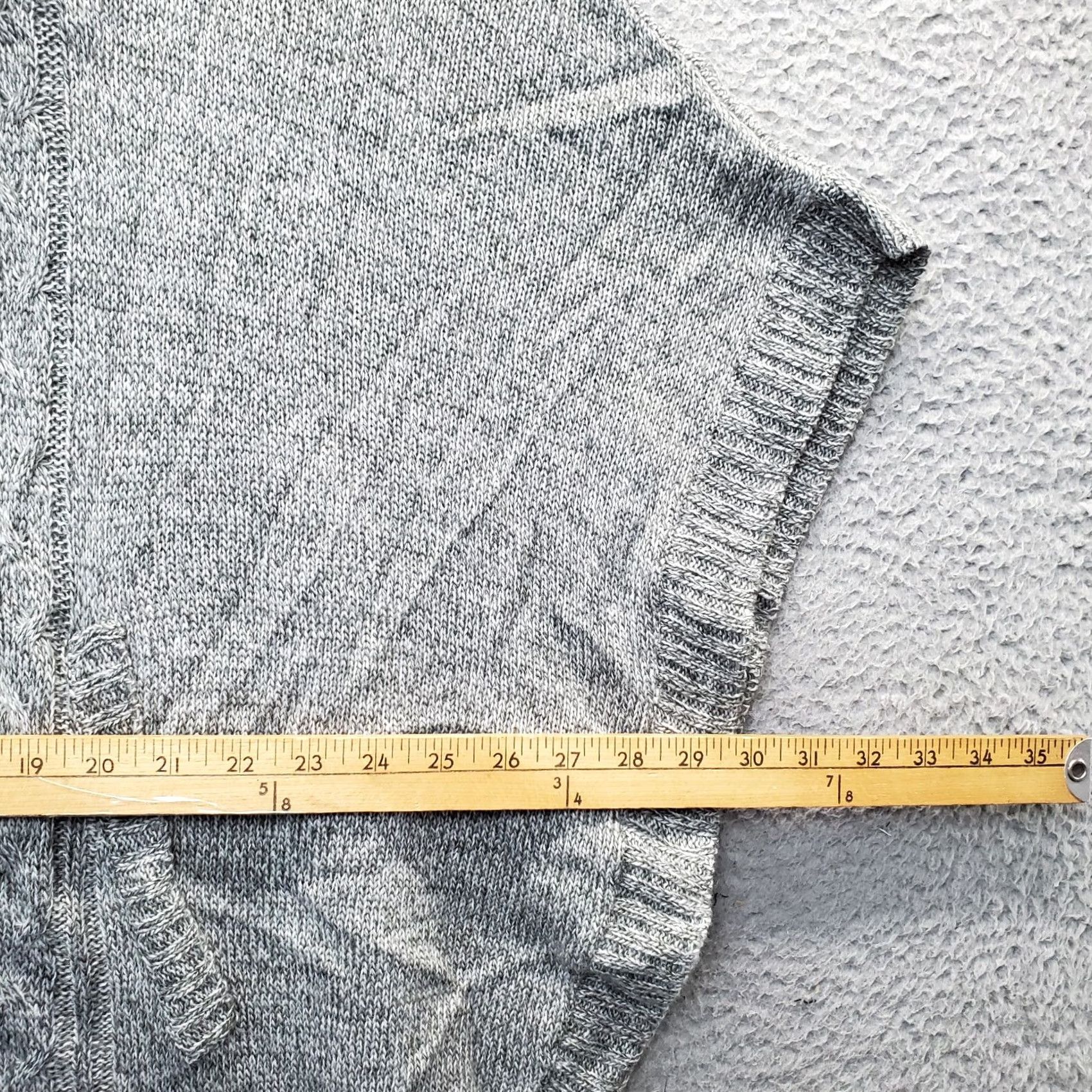 Vintage 89th & Madison Womens Size 2X Gray Poncho Sweater Turtleneck Knit Pullover Vestless Sleeveless Casual Knit Top Size XXL / US 16-18 / IT 52-54 - 7 Thumbnail