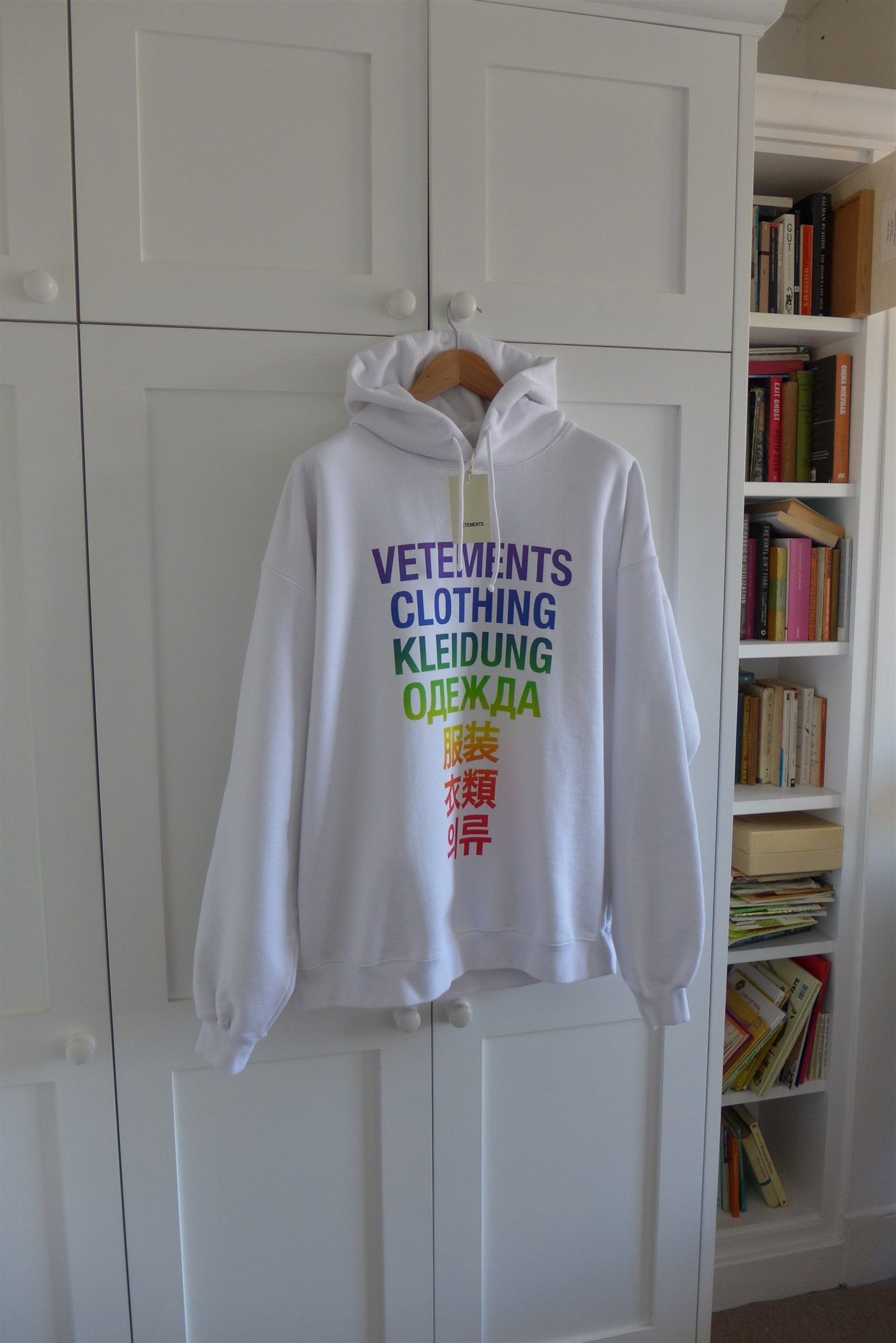 Vetements Translation Hoodie - White Rainbow