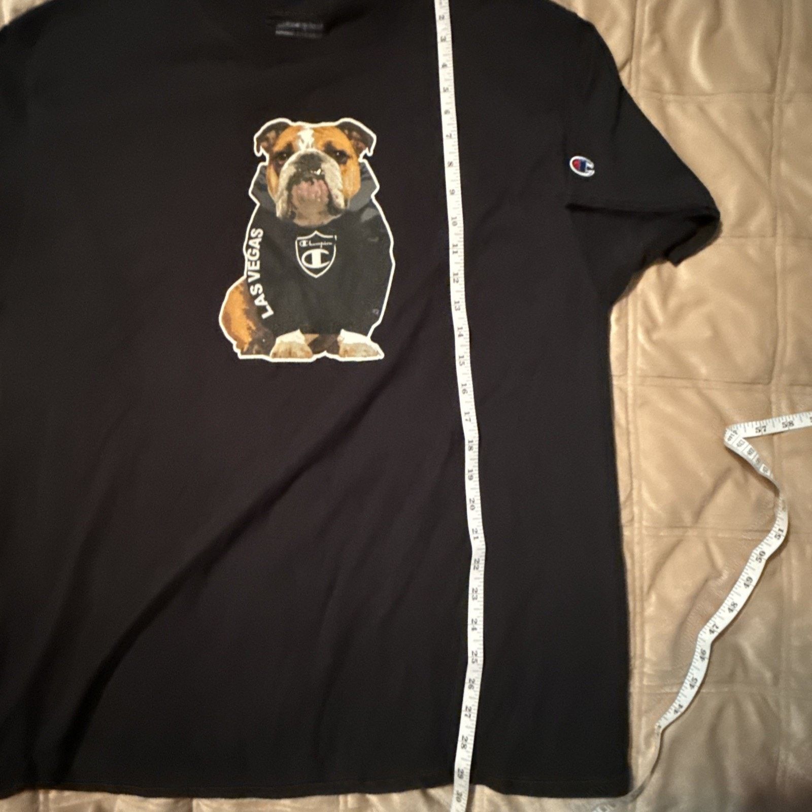 Champion Champion Black Tee Sz XL English Bulldog Las Vegas Raiders Size US XL / EU 56 / 4 - 6 Thumbnail