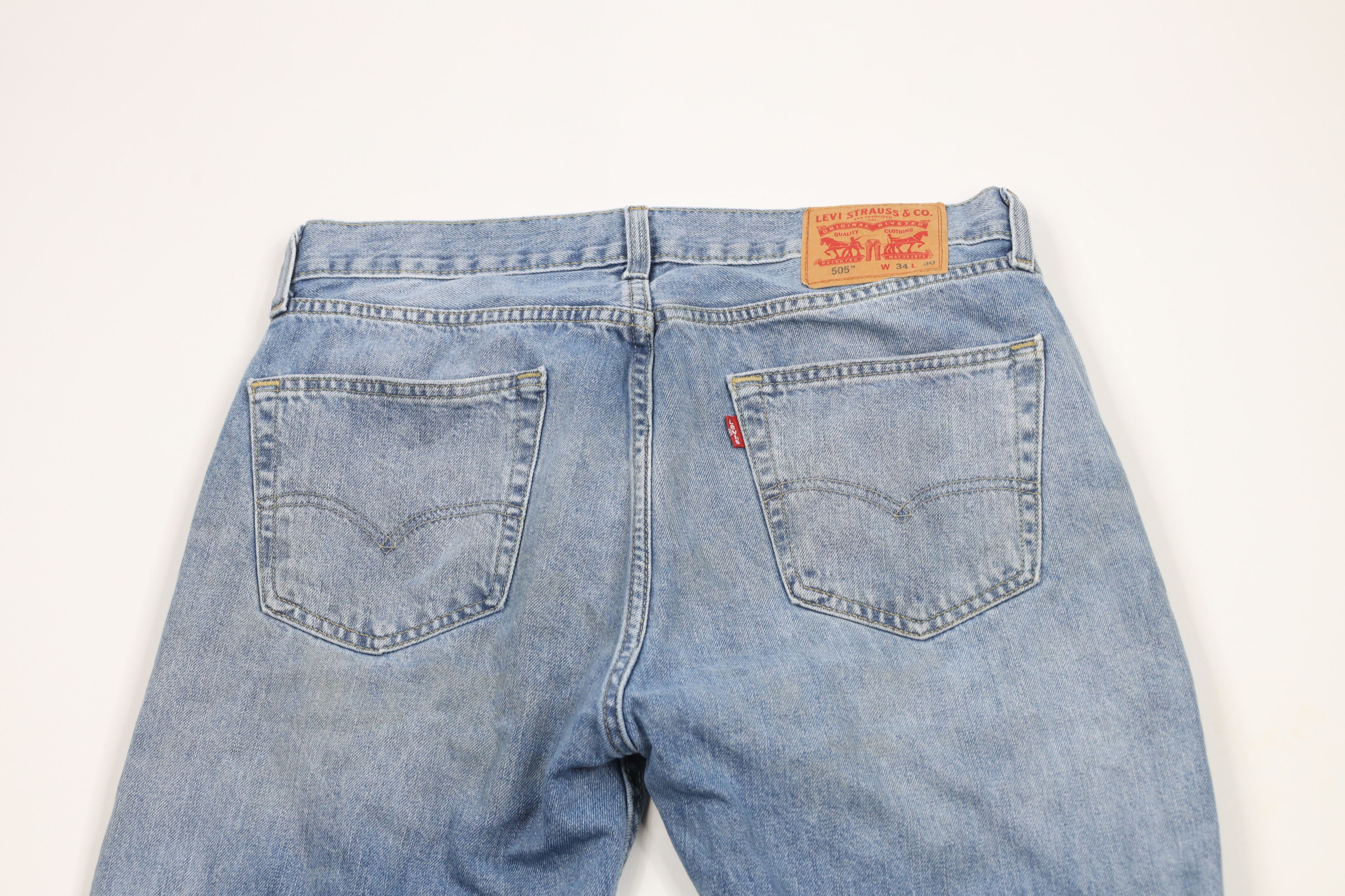 Levi's × Vintage Vintage Y2K Levis 505 Regular Fit Denim Jeans Blue Cotton Size US 34 / EU 50 - 10 Thumbnail