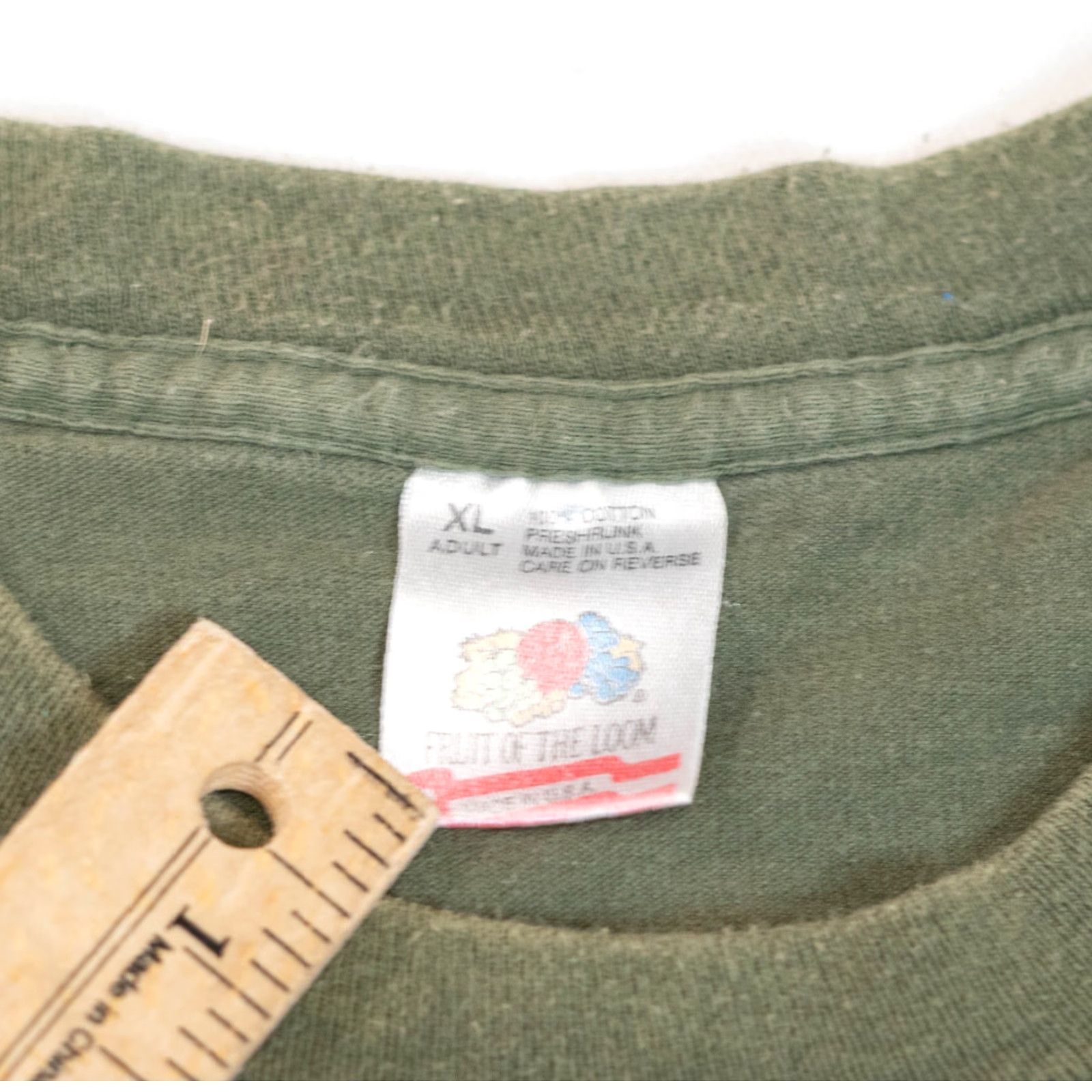 Fruit Of The Loom VINTAGE Rotorhead Tour T-Shirt Men XL Green Faded Single Stitch Woodstock Nike? Size US XL / EU 56 / 4 - 5 Thumbnail