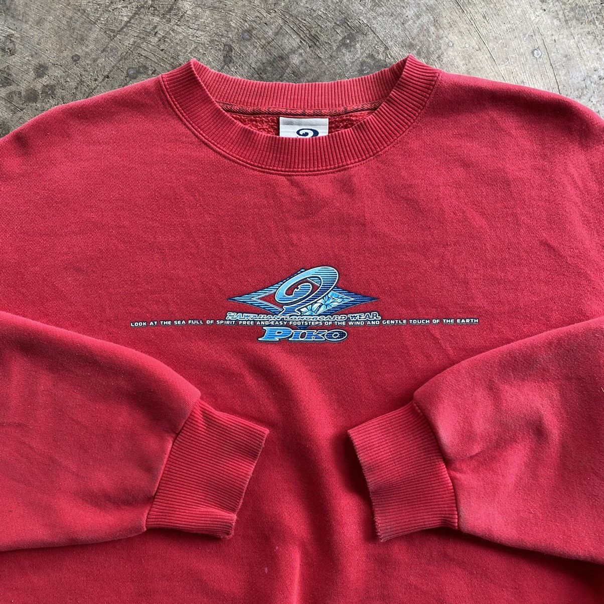 Vintage PIKO Hawaiian Surf Wear Big Logo Sweatshirt Size US L / EU 52-54 / 3 - 3 Thumbnail