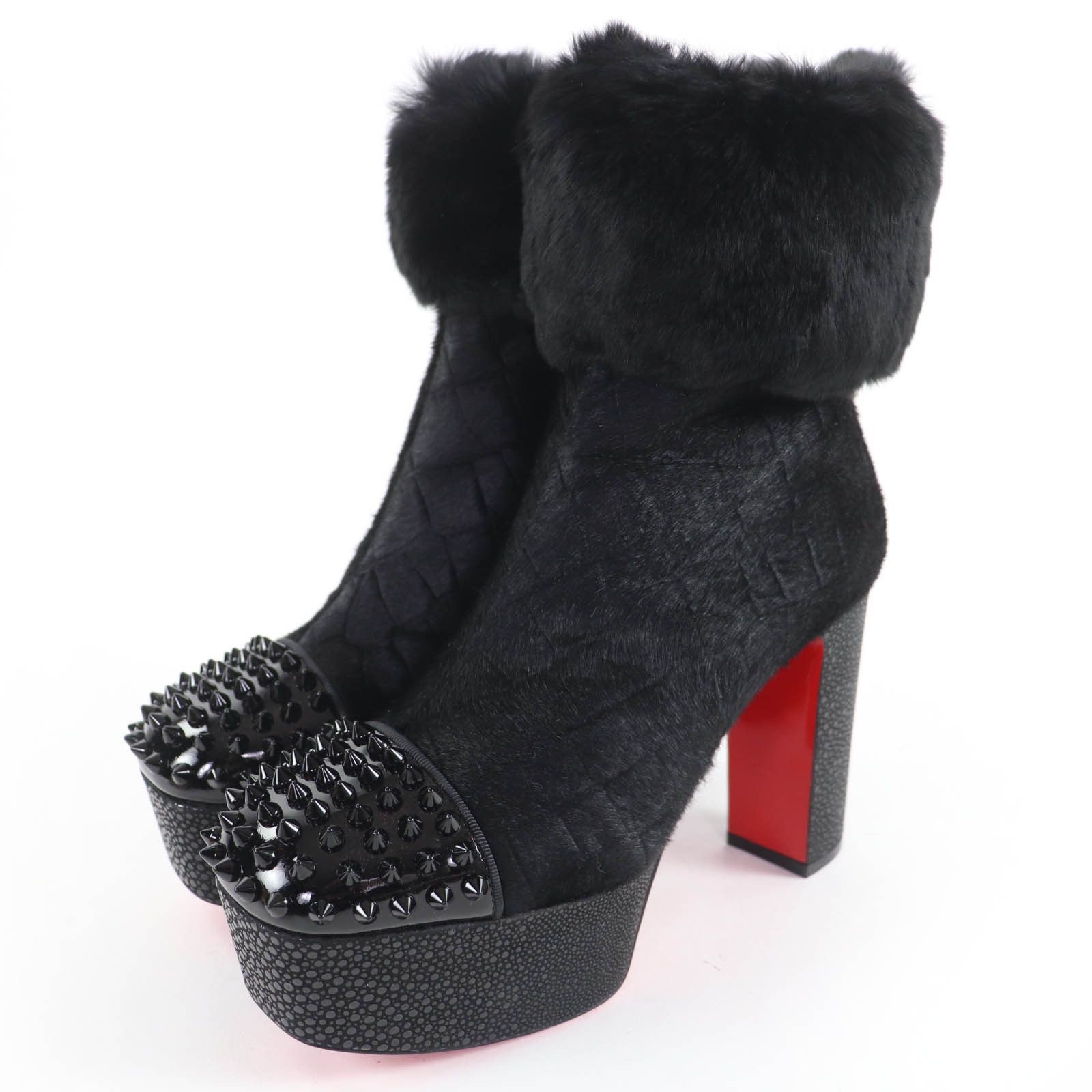 Christian Louboutin Christian Louboutin Christian Louboutin BENICHOCHOTTE 110 Patent Leather Short Boots Leather Shoes BENICHOCHOTTE110 DUTY FREE for USA Size ONE SIZE - 1 Thumbnail