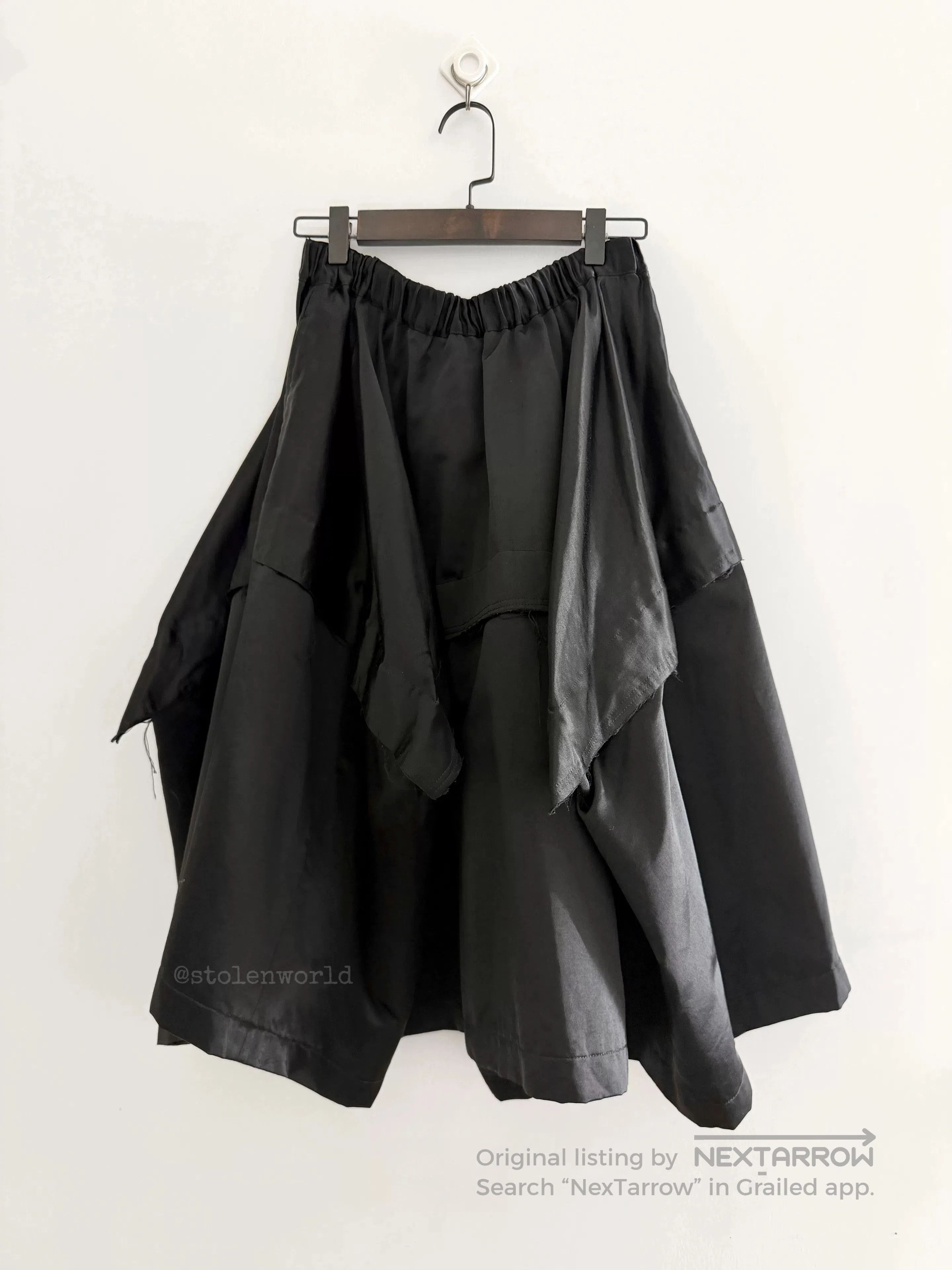 Comme des Garcons unique structured hemline black skirt. Size 23" - 1 Thumbnail