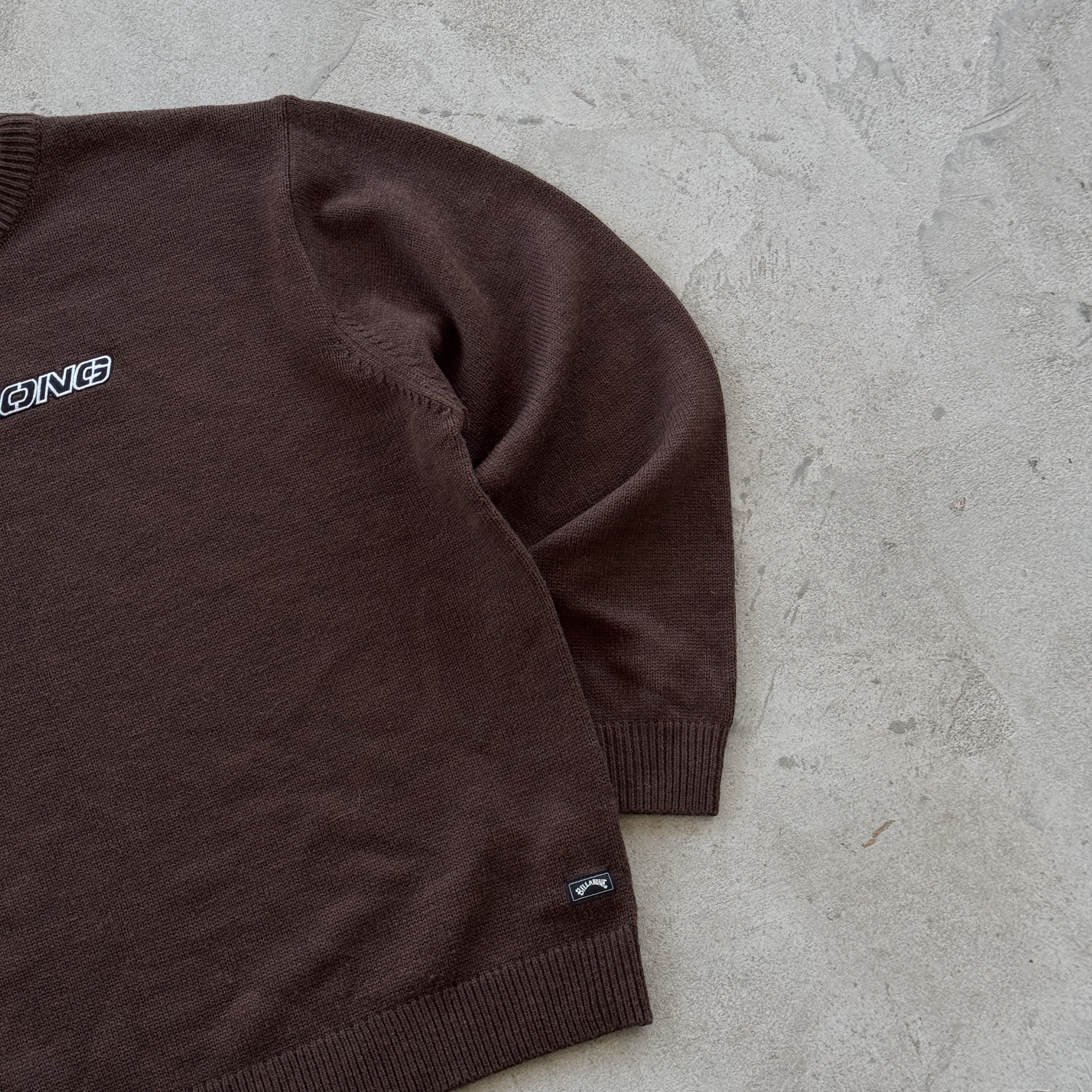 Billabong Billabong Vintage Brown Knit Sweater Spell Out Logo Size XL Size US XL / EU 56 / 4 - 2 Thumbnail