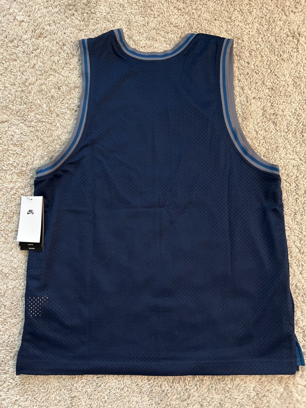 Nike NIKE SB Basketball Jersey Top Blue Gray Reversible Mesh Size US M / EU 48-50 / 2 - 10 Thumbnail