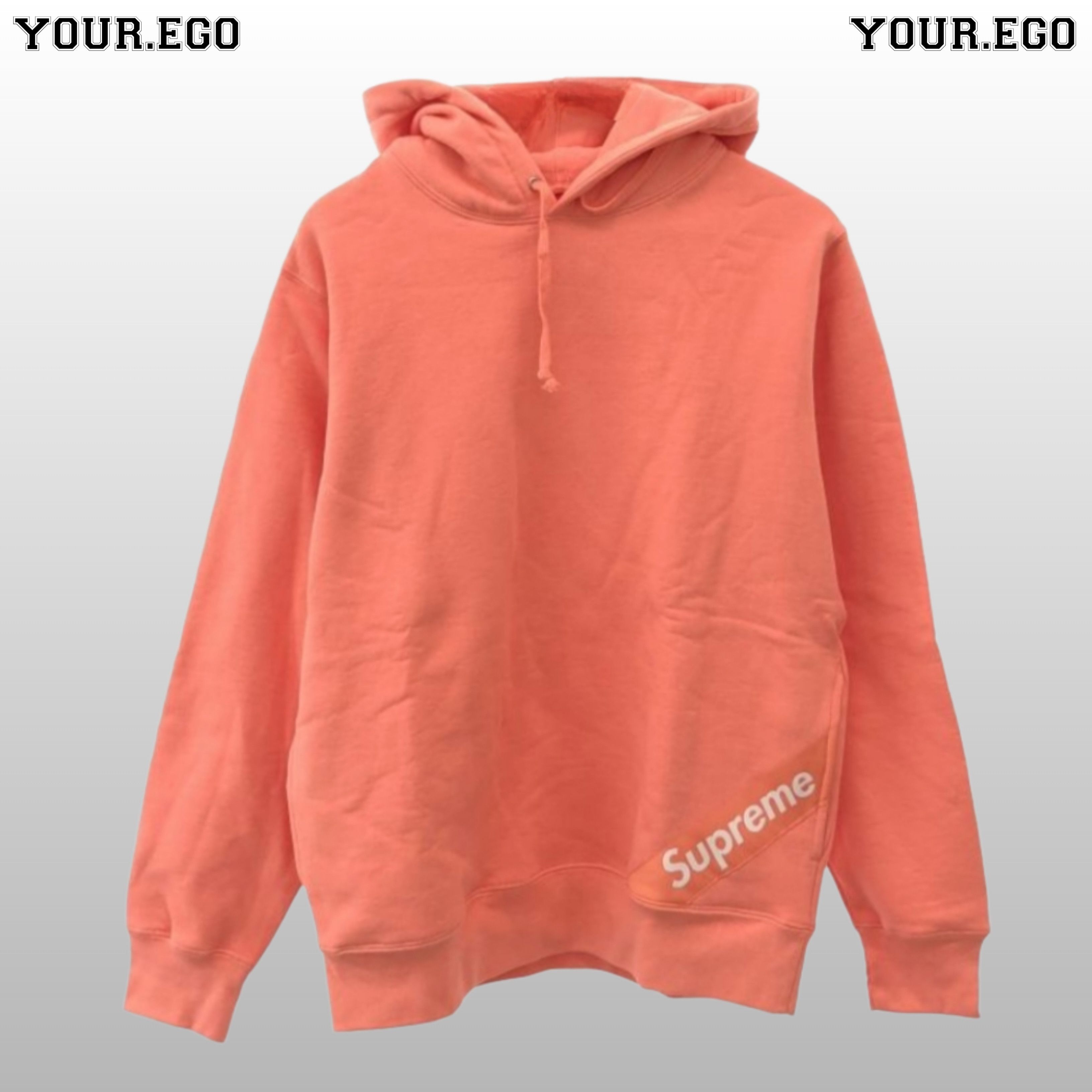Supreme Supreme Corner Label Hoodie SS18 Coral Size US M / EU 48-50 / 2 - 1 Thumbnail
