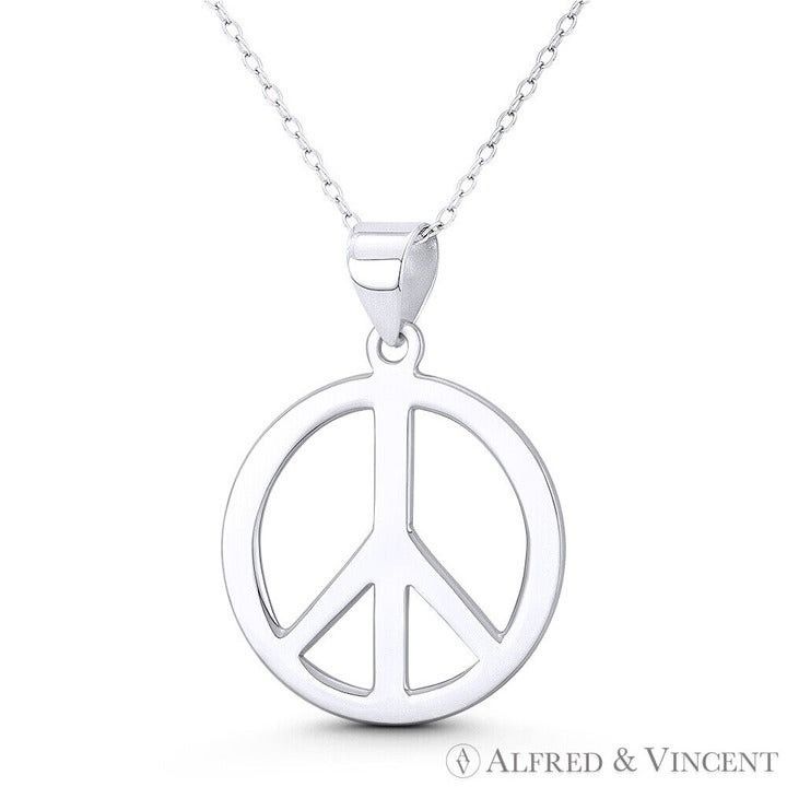 Other Peace Sign Symbol Cutout Hippie Charm Pendant Size ONE SIZE - 1 Preview
