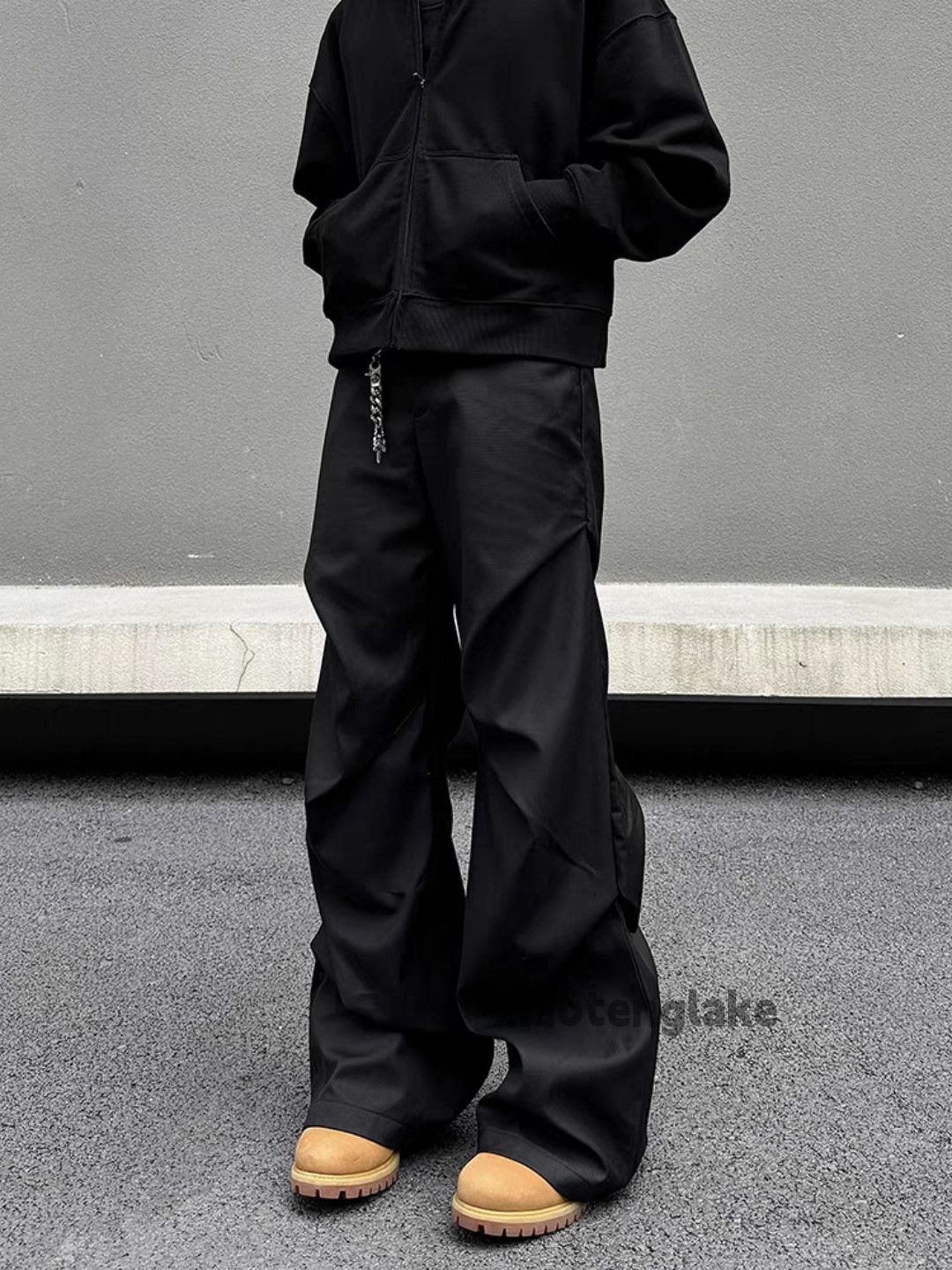 Designer × Japanese Brand × Vintage utility skate punk flared bootcut pleated baggy pants Size US 30 / EU 46 - 6 Thumbnail