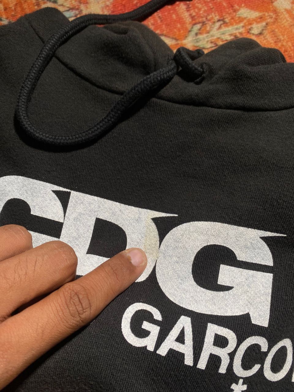 Comme des Garcons CDG Logo Hoodie Black Size US L / EU 52-54 / 3 - 3 Thumbnail