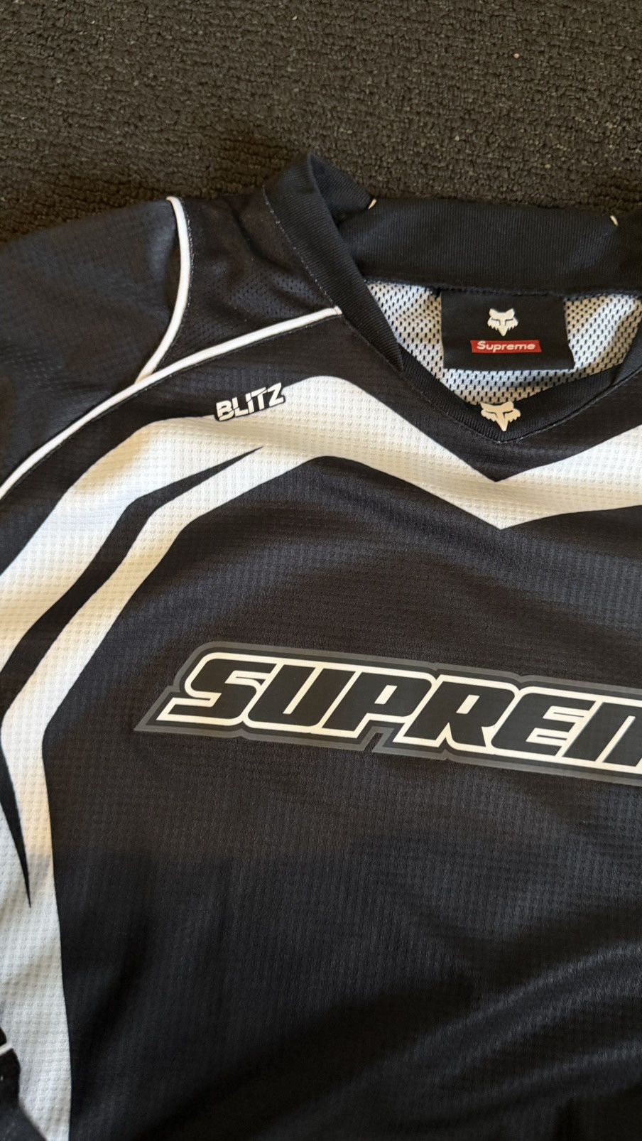 Fox Racing × Supreme FW23 Supreme fox racing jersey (Black) (M) Size US M / EU 48-50 / 2 - 7 Thumbnail