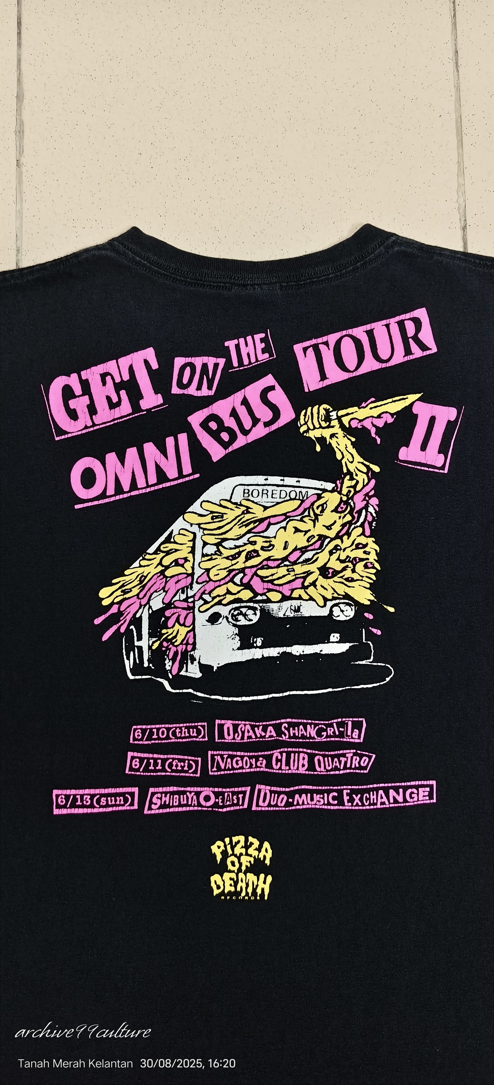Band Tees PIZZA OF DEATH GET ON THE OMNI BUS TOUR Ⅱ Size US S / EU 44-46 / 1 - 9 Thumbnail