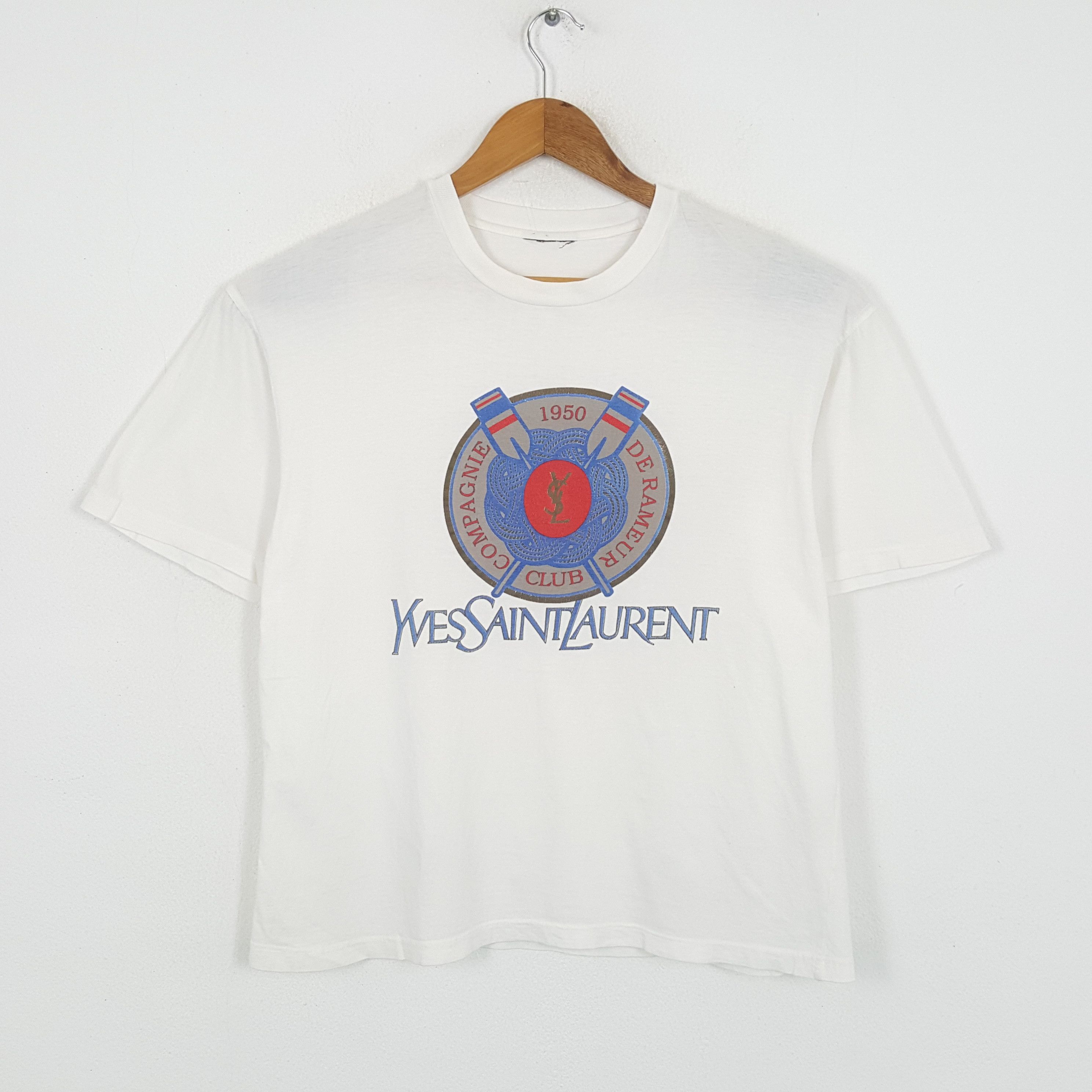 Vintage × Yves Saint Laurent Vintage YVES SAINT LAURENT Italian Fashion Brand T-Shirts Size US L / EU 52-54 / 3 - 1 Thumbnail