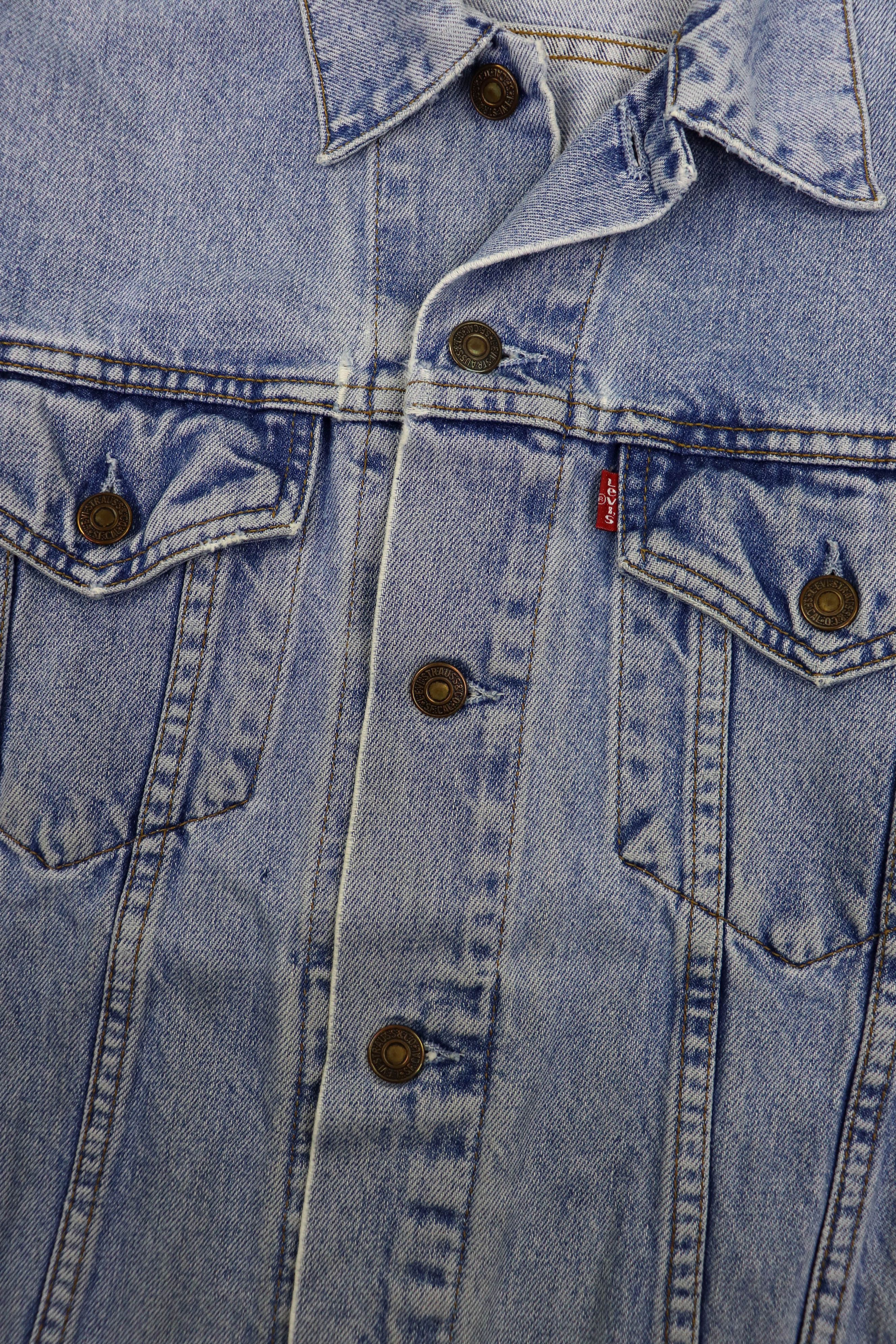 Levi's Levi's 80s Vintage Blue Washed Denim Jeans Trucker Jacket Size US L / EU 52-54 / 3 - 6 Thumbnail