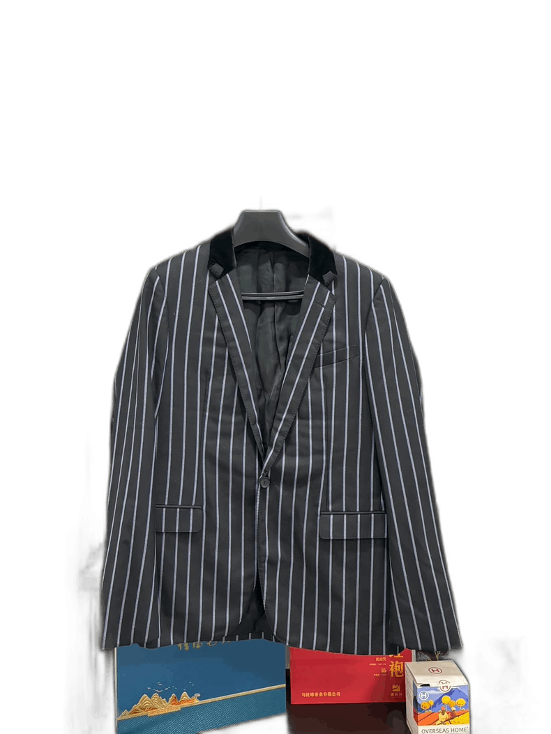 Lanvin Lanvin Wool Single Button Striped Suit Size US L / EU 52-54 / 3 - 1 Thumbnail
