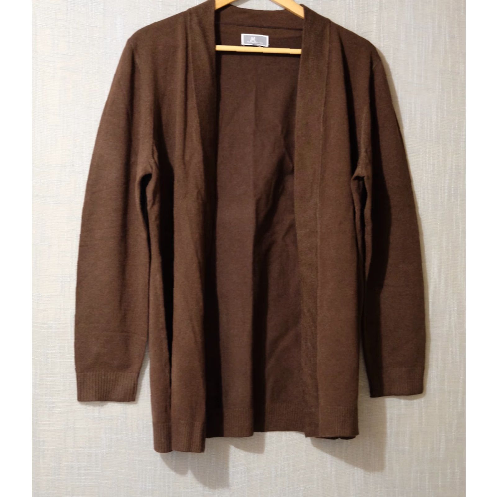 JM Collection Nwot! JM Collection Brown Open Front Cardigan Women’s L #H78-2 Size L / US 10 / IT 46 - 2 Thumbnail