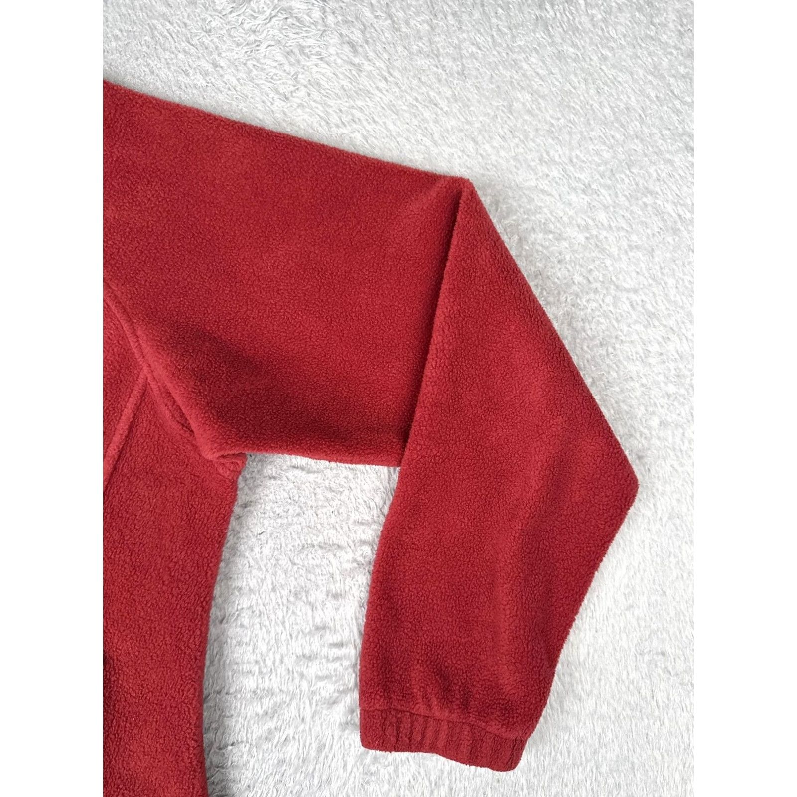 Vintage Columbia Jacket Womens M Red Fleece Full Zip Pockets Outdoor Hiking Warm Size M / US 6-8 / IT 42-44 - 2 Thumbnail