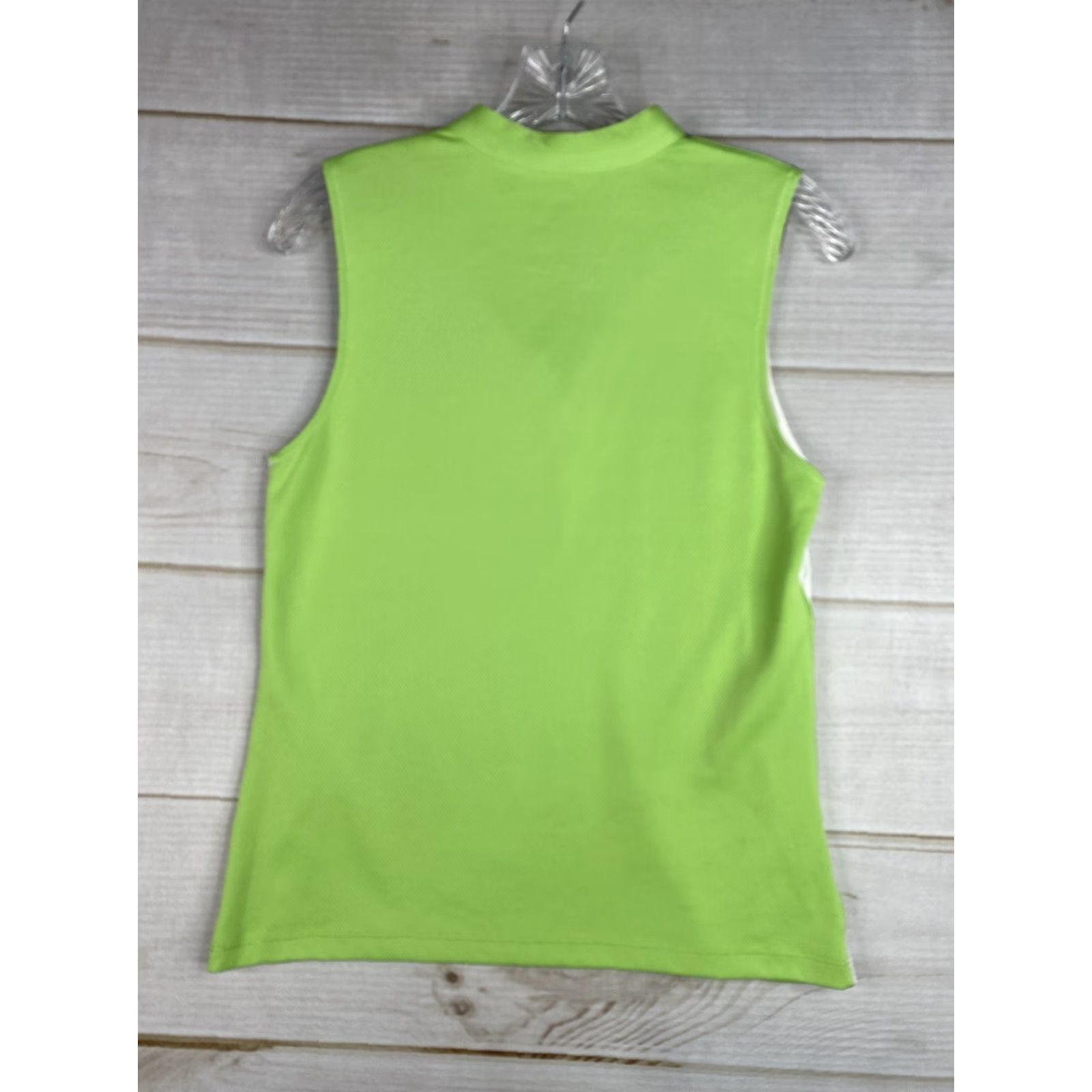 Izod Izod Polo Womens S Green White PerformX Cool FX Sleeveless Golf Stretch Shirt Size S / US 4 / IT 40 - 7 Thumbnail