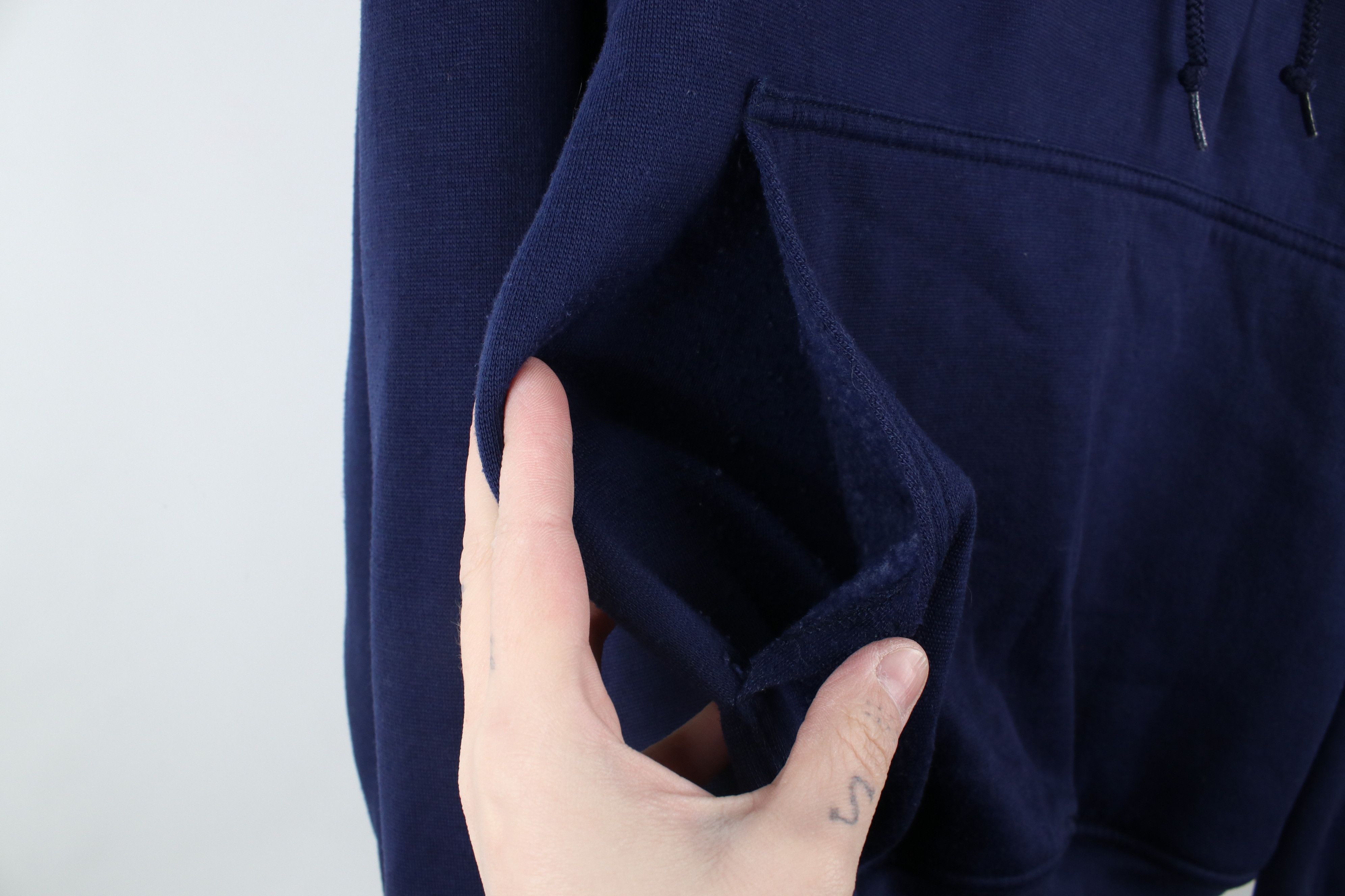 Vintage Vintage 90s Streetwear Double Lined Hoodie Sweatshirt Size US XL / EU 56 / 4 - 4 Thumbnail