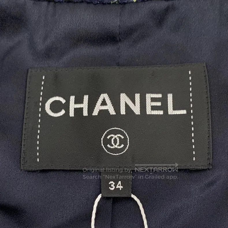 Chanel Chanel Blue Tweed Long Sleeve Jacket. Size US XXS / EU 40 - 5 Thumbnail