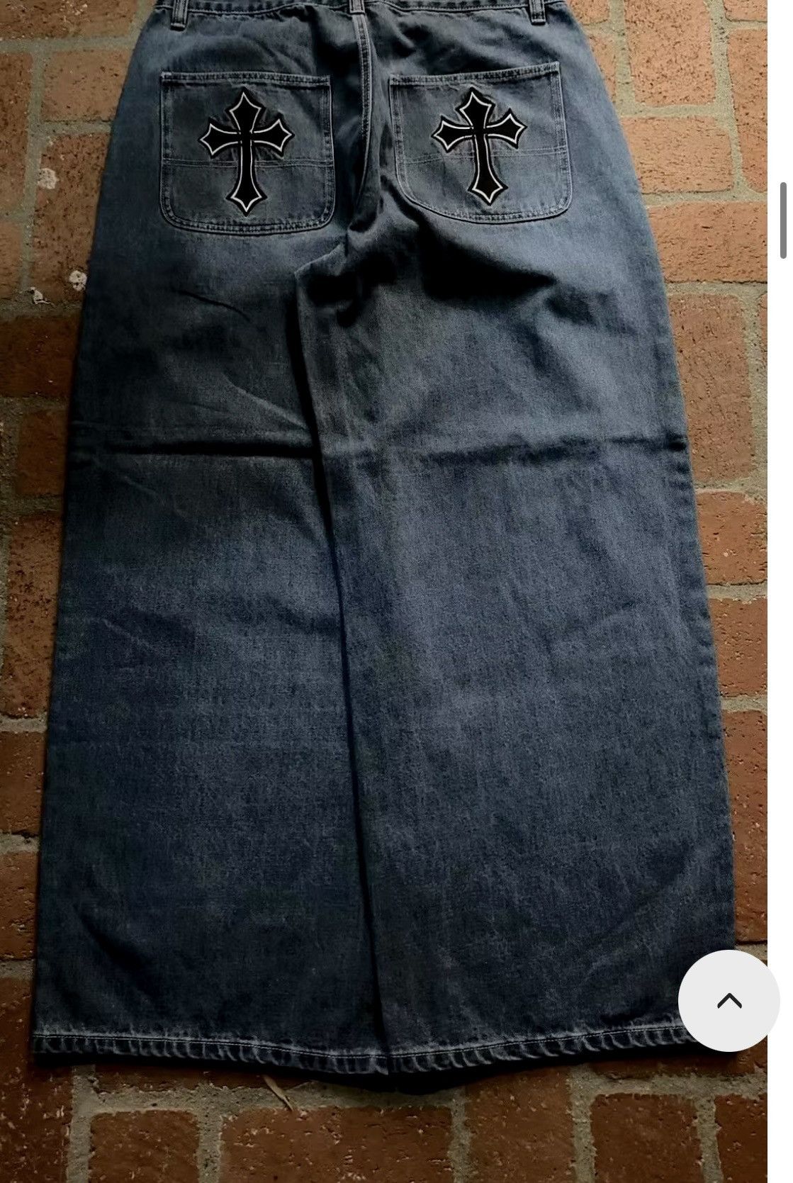 Vintage Baggy jeans embroidered Size US 31 - 1 Thumbnail