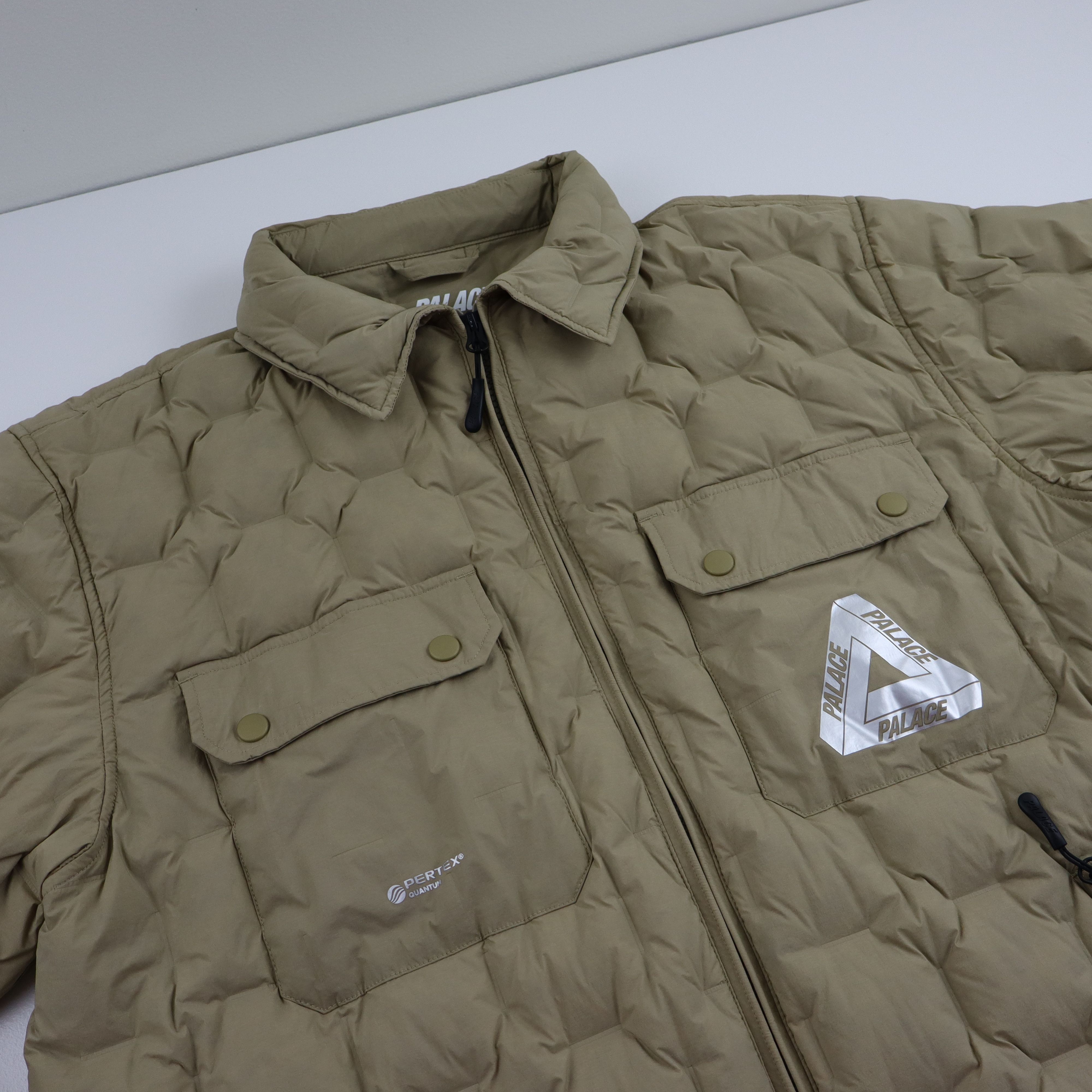 Palace × Supreme Palace Pertex Work Down Puffer Coat Jacket Mens Large Tan Size US L / EU 52-54 / 3 - 3 Thumbnail