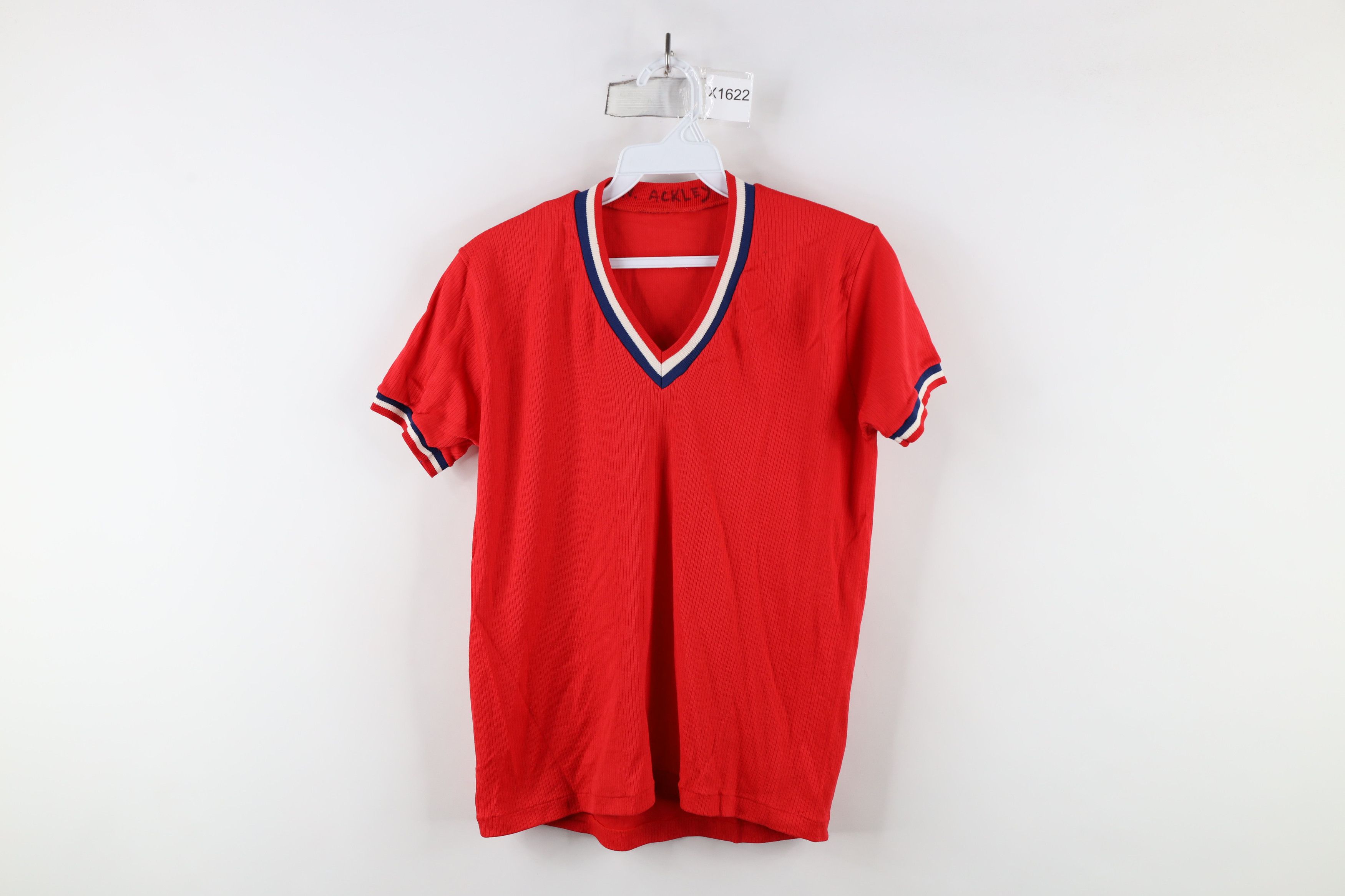 Vintage Vintage 60s 70s Streetwear Ribbed Knit Ringer T-Shirt USA Size S / US 4 / IT 40 - 1 Thumbnail