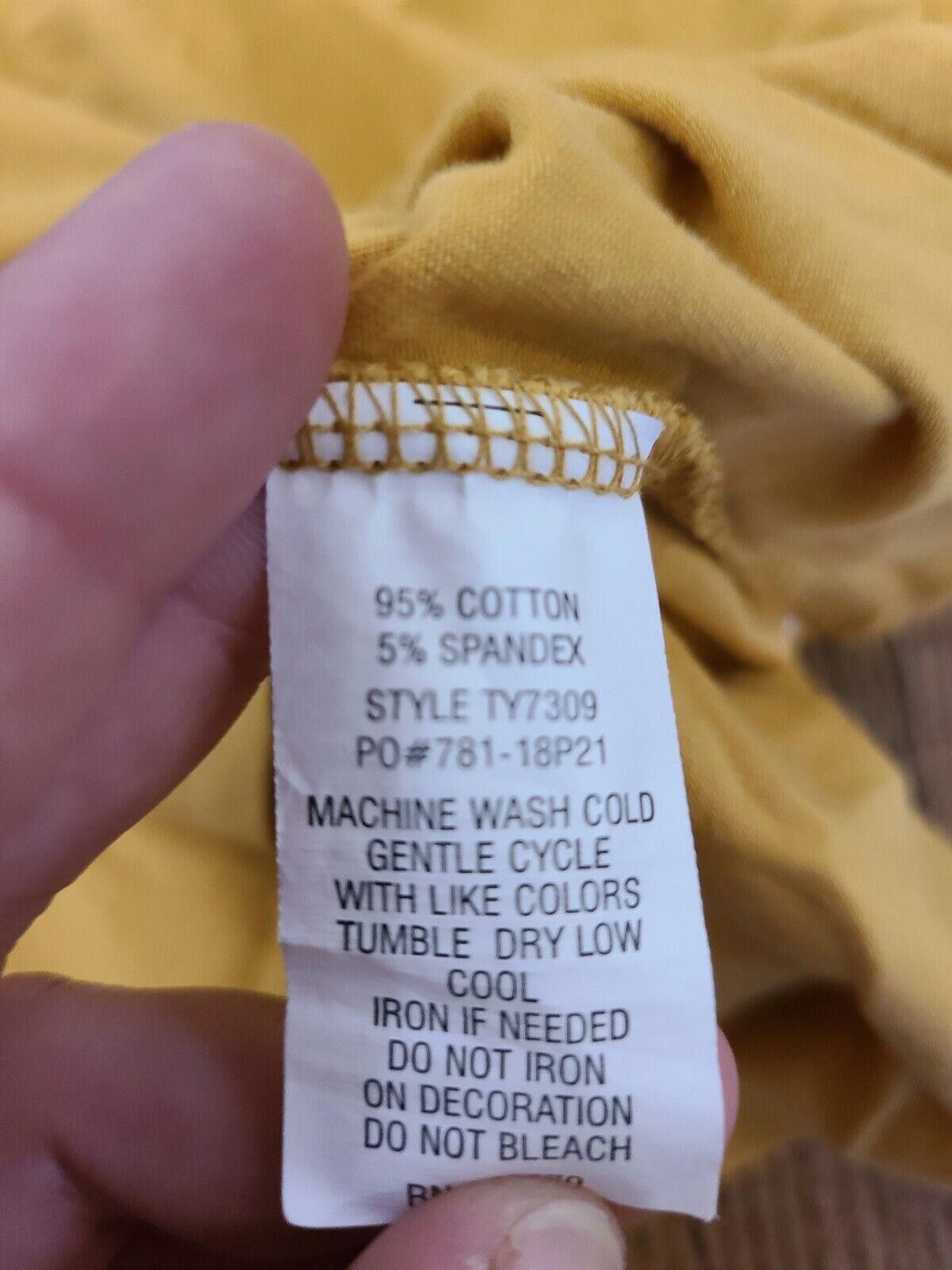 Designer Popular 21 Crop Top Large Mustard Yellow 90s Grunge Size L / US 10 / IT 46 - 4 Thumbnail
