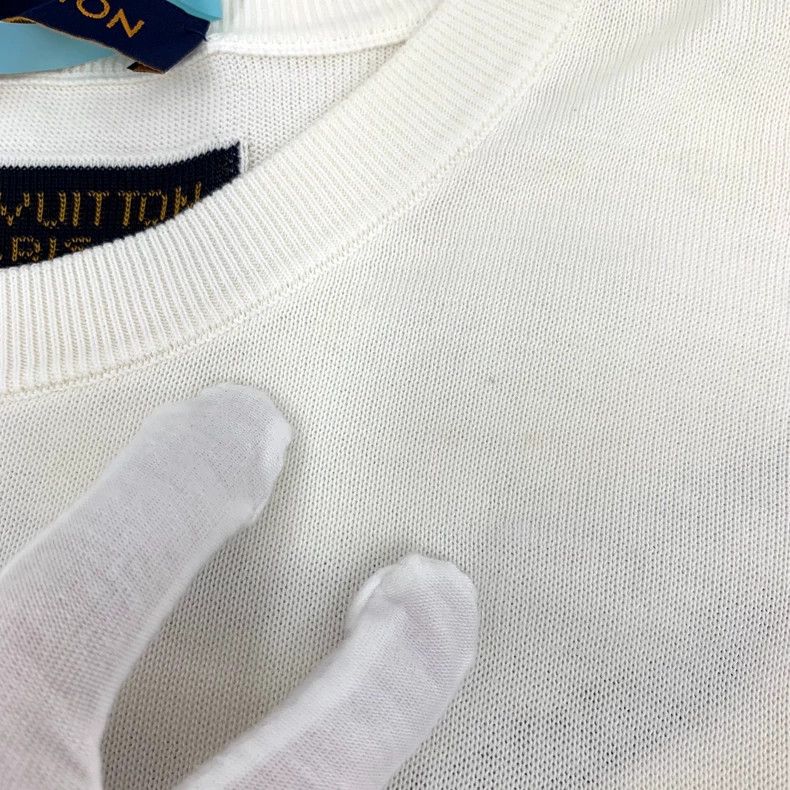 Louis Vuitton Louis Vuitton Off-white monogrammed cotton crew neck short Size US XL / EU 56 / 4 - 8 Thumbnail