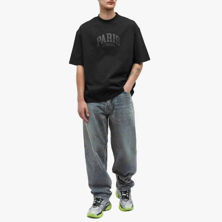 Balenciaga o1mt1gz0824 Cities Paris T-Shirt Medium Fit in Black Size US S / EU 44-46 / 1 - 6 Thumbnail
