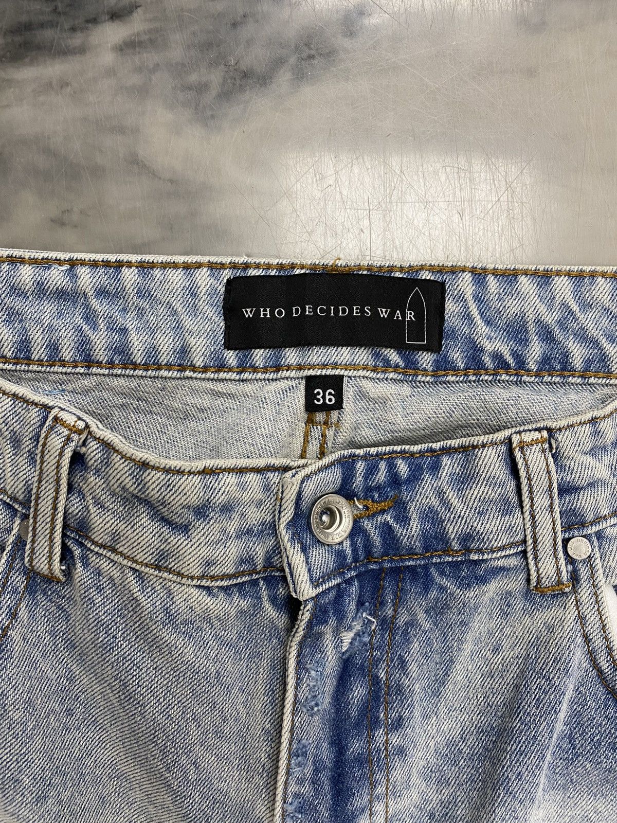 Who Decides War Who Decides War stained glass denim jeans 36 authentic Size US 36 / EU 52 - 7 Thumbnail