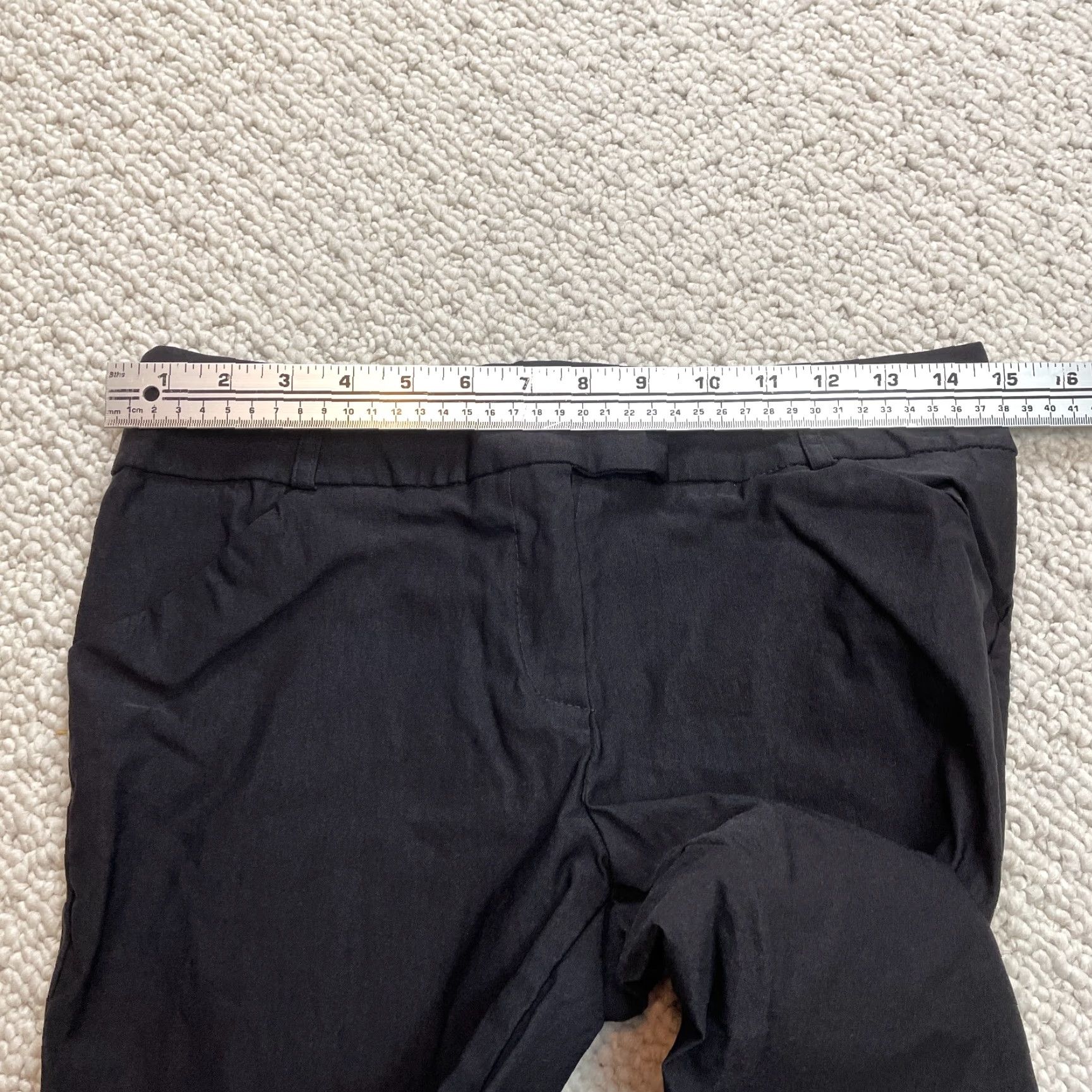 Vintage A.B.N Capri Pants Womens 8 Black Nylon Rayon Spandex Stretch Solid Capris Cropped Capris Regular Fit Womens Size 30" / US 8 / IT 44 - 5 Thumbnail