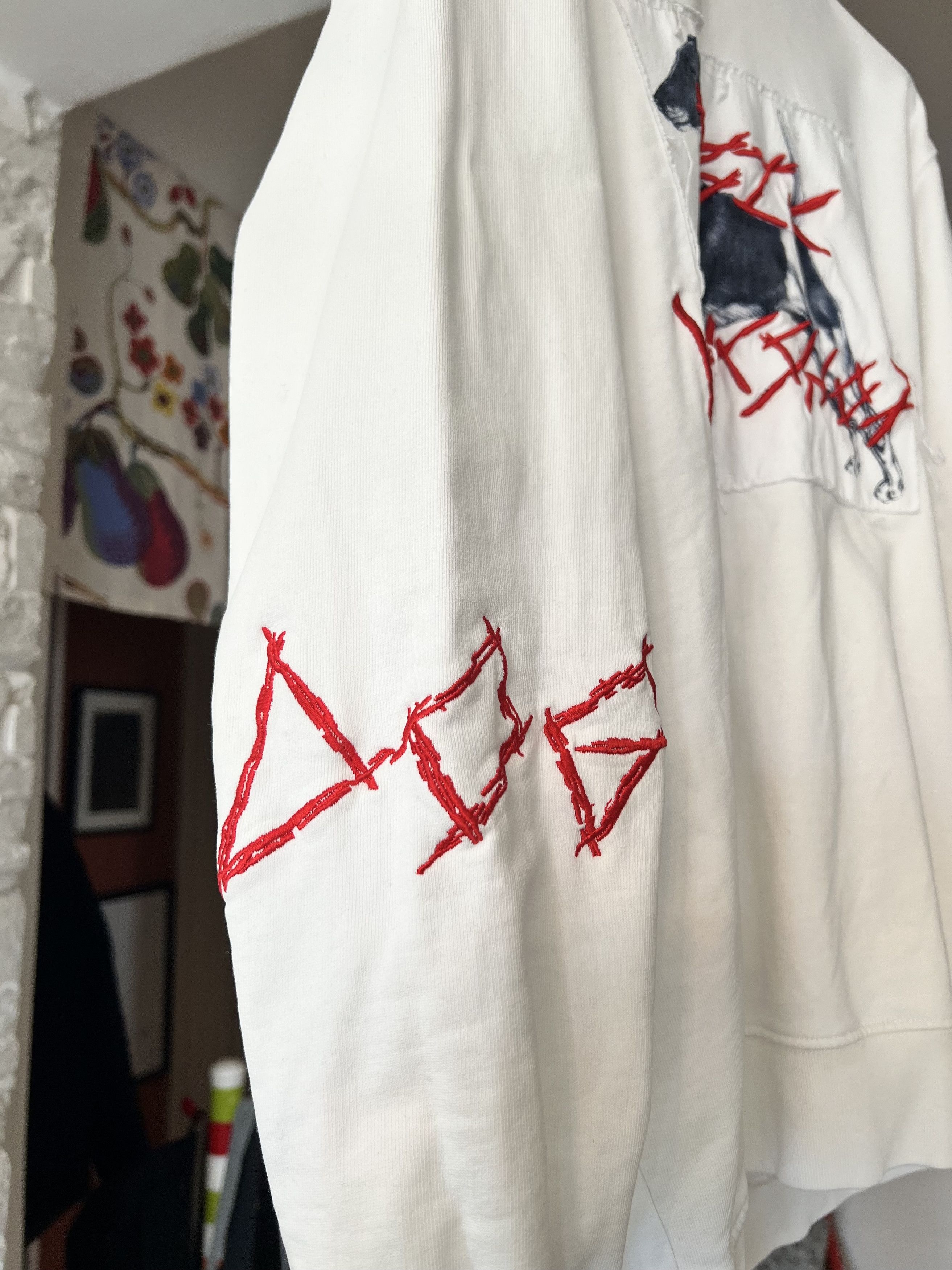 032c 032c White Embroided Hoodie Size US M / EU 48-50 / 2 - 5 Thumbnail