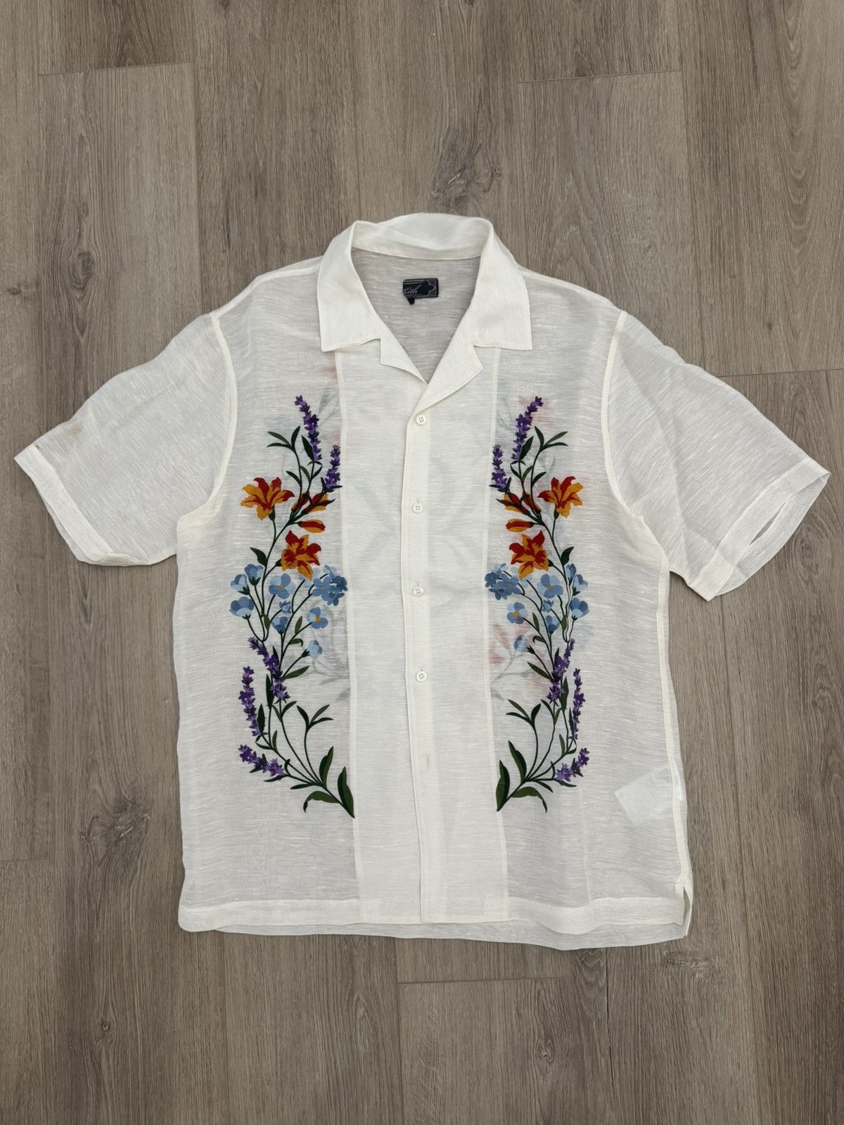 Kith Kith Thompson Floral Camp Collar Silk Short Sleeve Shirt Size US S / EU 44-46 / 1 - 1 Thumbnail