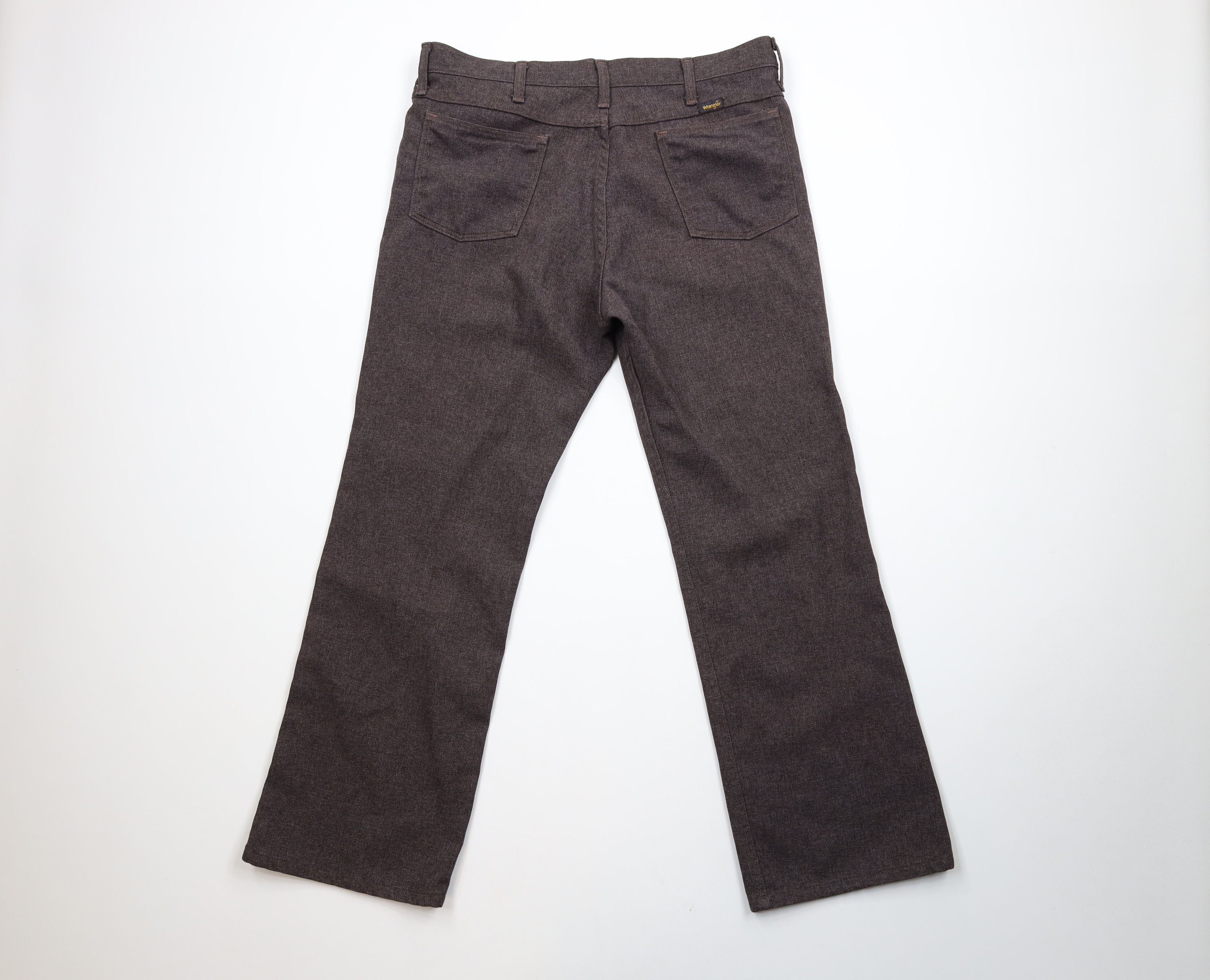 Vintage × Wrangler Vinage 70s Wrangler Flared Wide Leg Chino Pants Purple USA Size US 34 / EU 50 - 8 Thumbnail