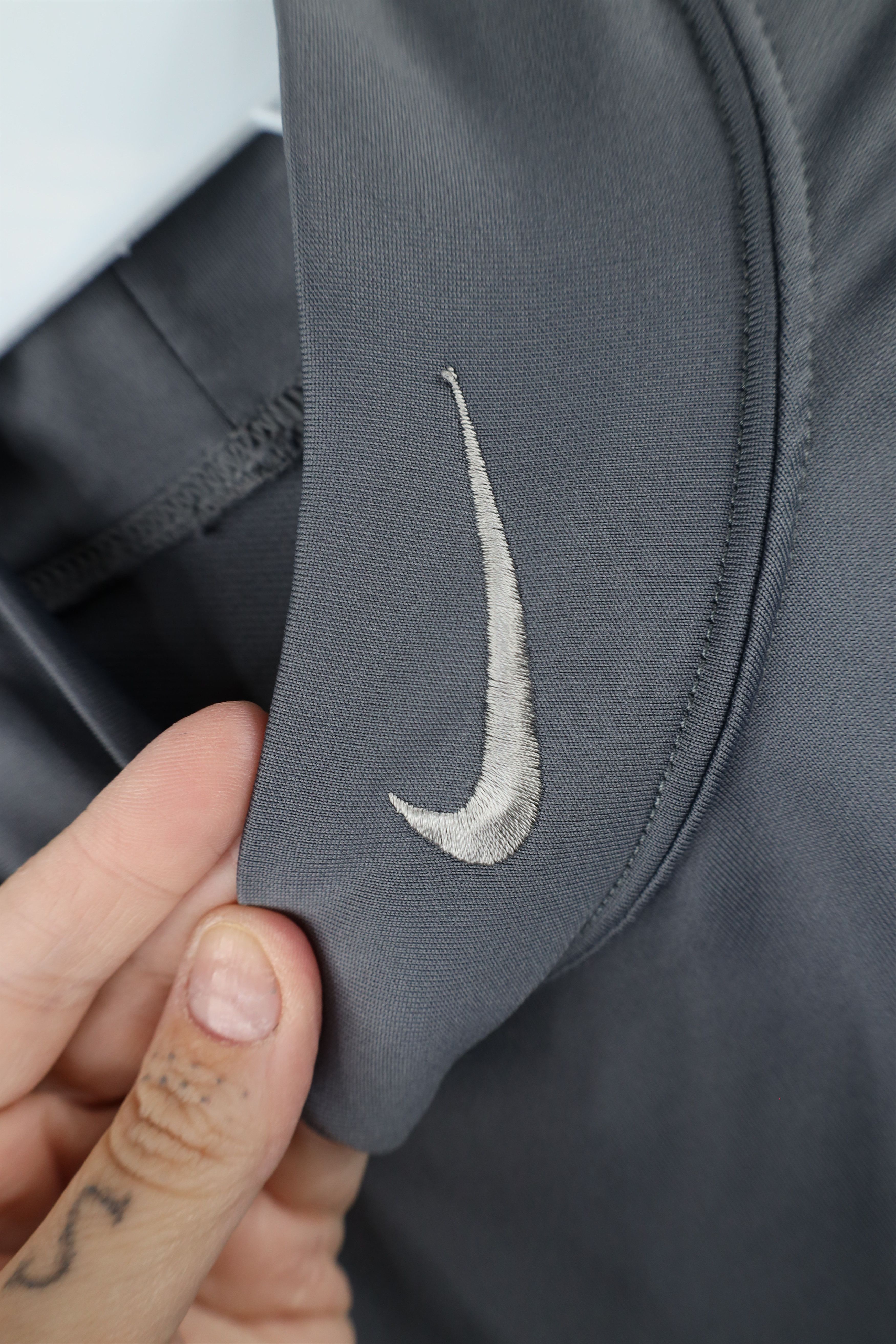 Nike × Vintage Nike Pro Mini Swoosh Mock Neck Compression T-Shirt Gray Size US M / EU 48-50 / 2 - 4 Thumbnail